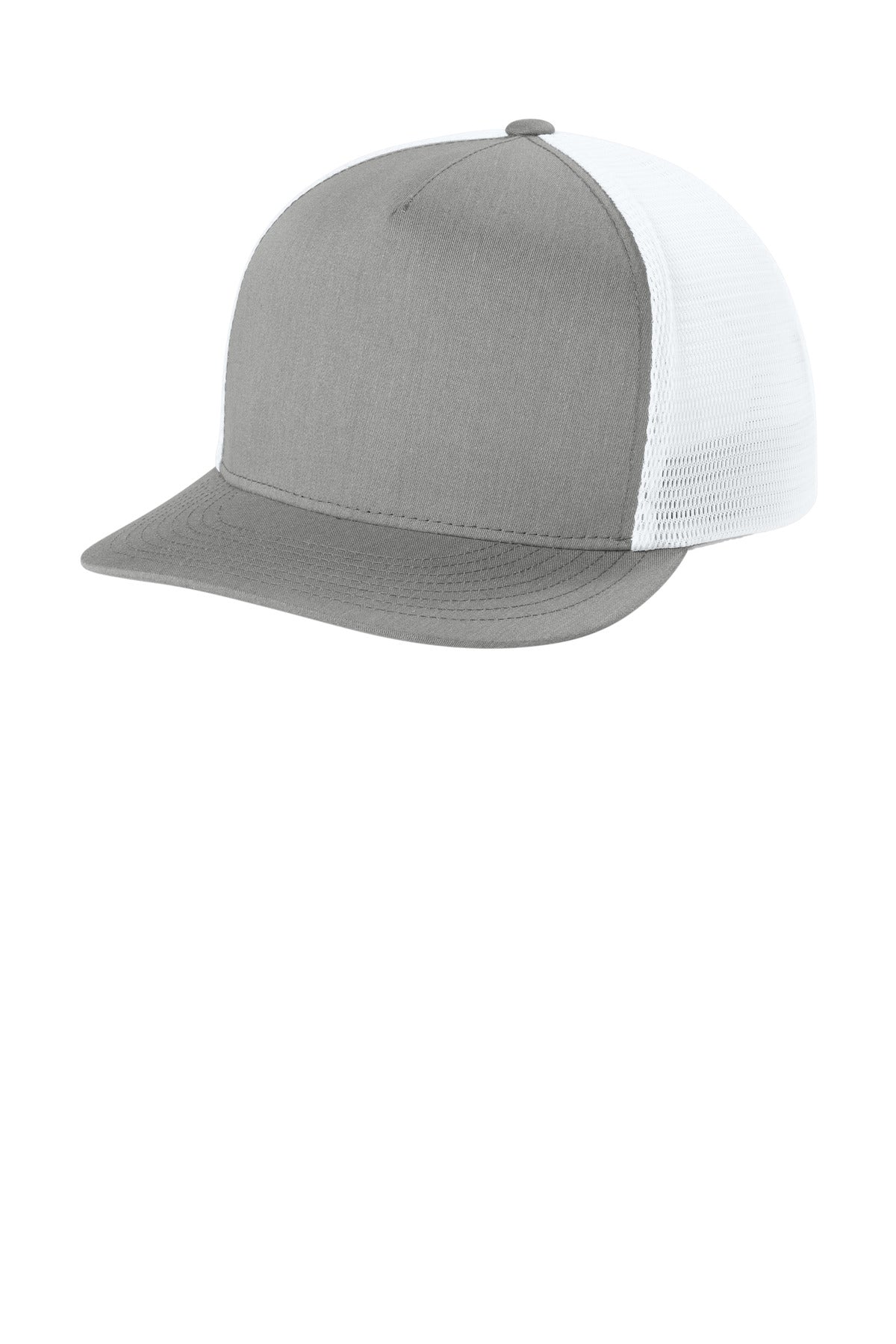 Custom Embroidery or DTF Print - Sport-Tek ®  Stretch-Tek 5-Panel Trucker Cap STC75