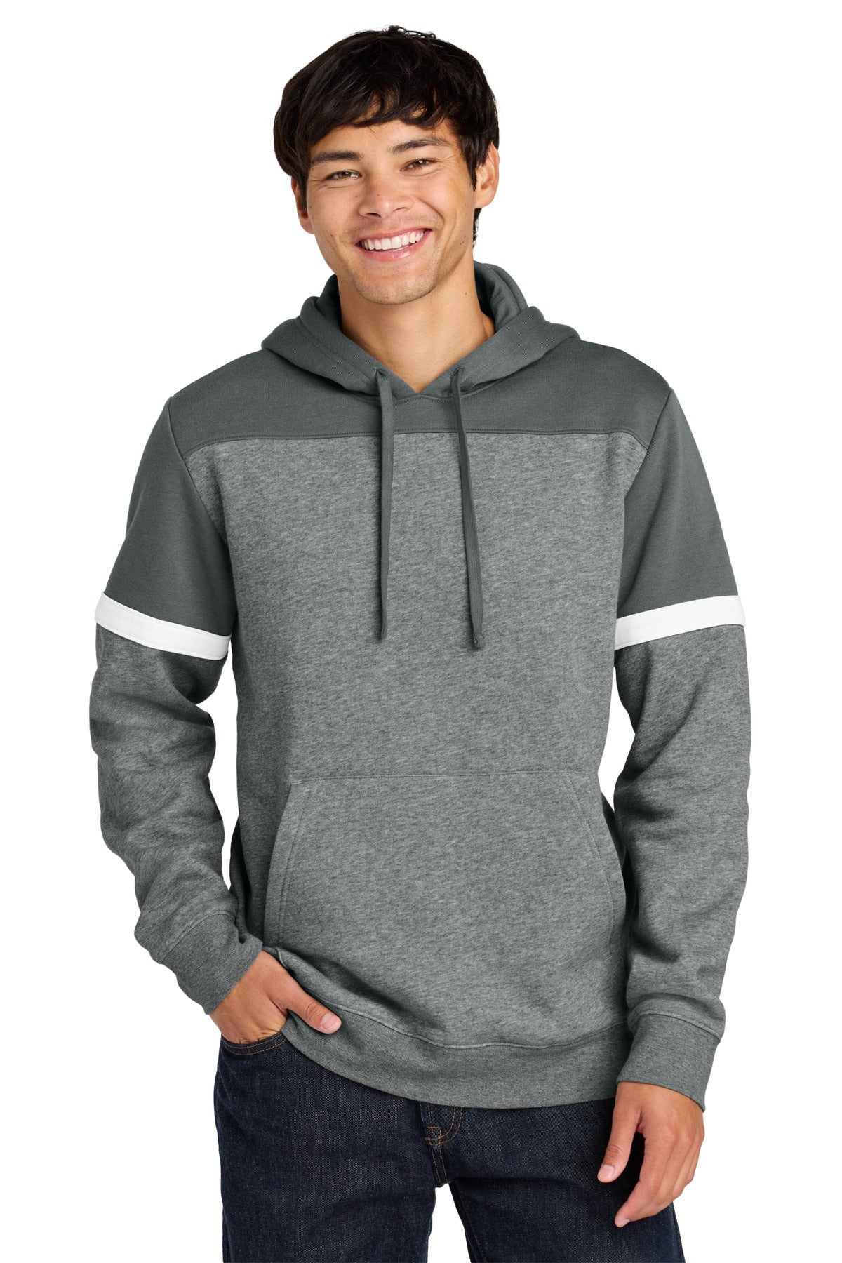 Custom Embroidered or DTF Print on Sport-Tek ®  Drive Fleece Colorblock Hoodie STF205