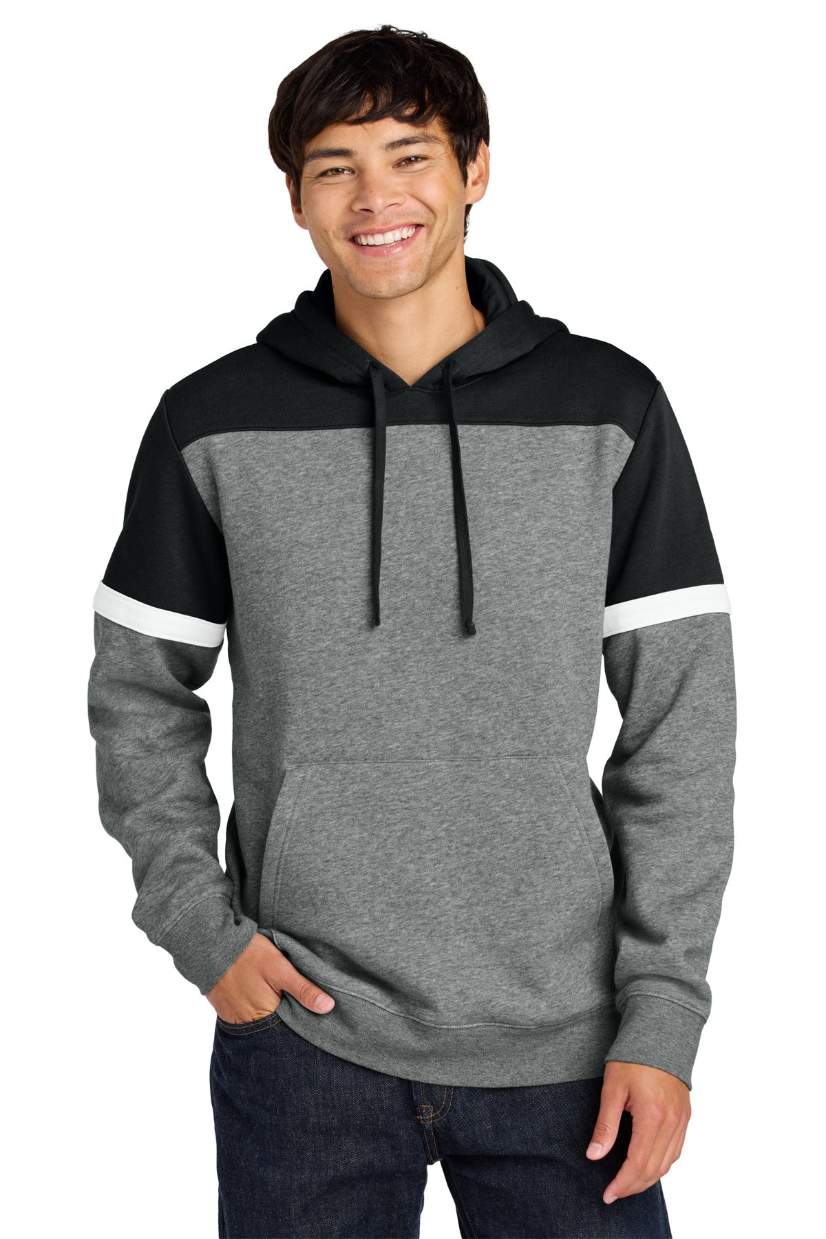 Custom Embroidery or DTF Print - Sport-Tek ®  Drive Fleece Colorblock Hoodie STF205