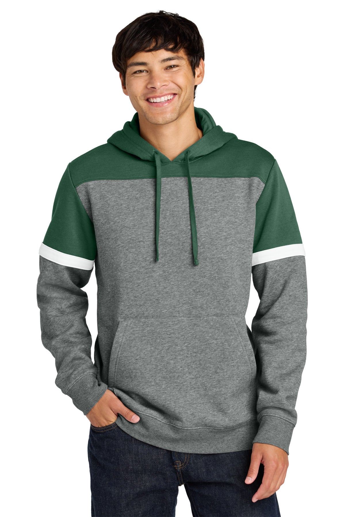 Custom Embroidery or DTF Print - Sport-Tek ®  Drive Fleece Colorblock Hoodie STF205