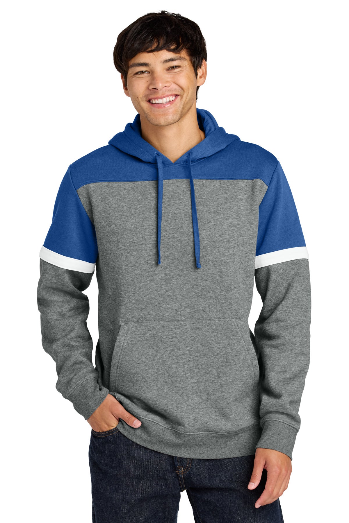 Custom Embroidery or DTF Print - Sport-Tek ®  Drive Fleece Colorblock Hoodie STF205