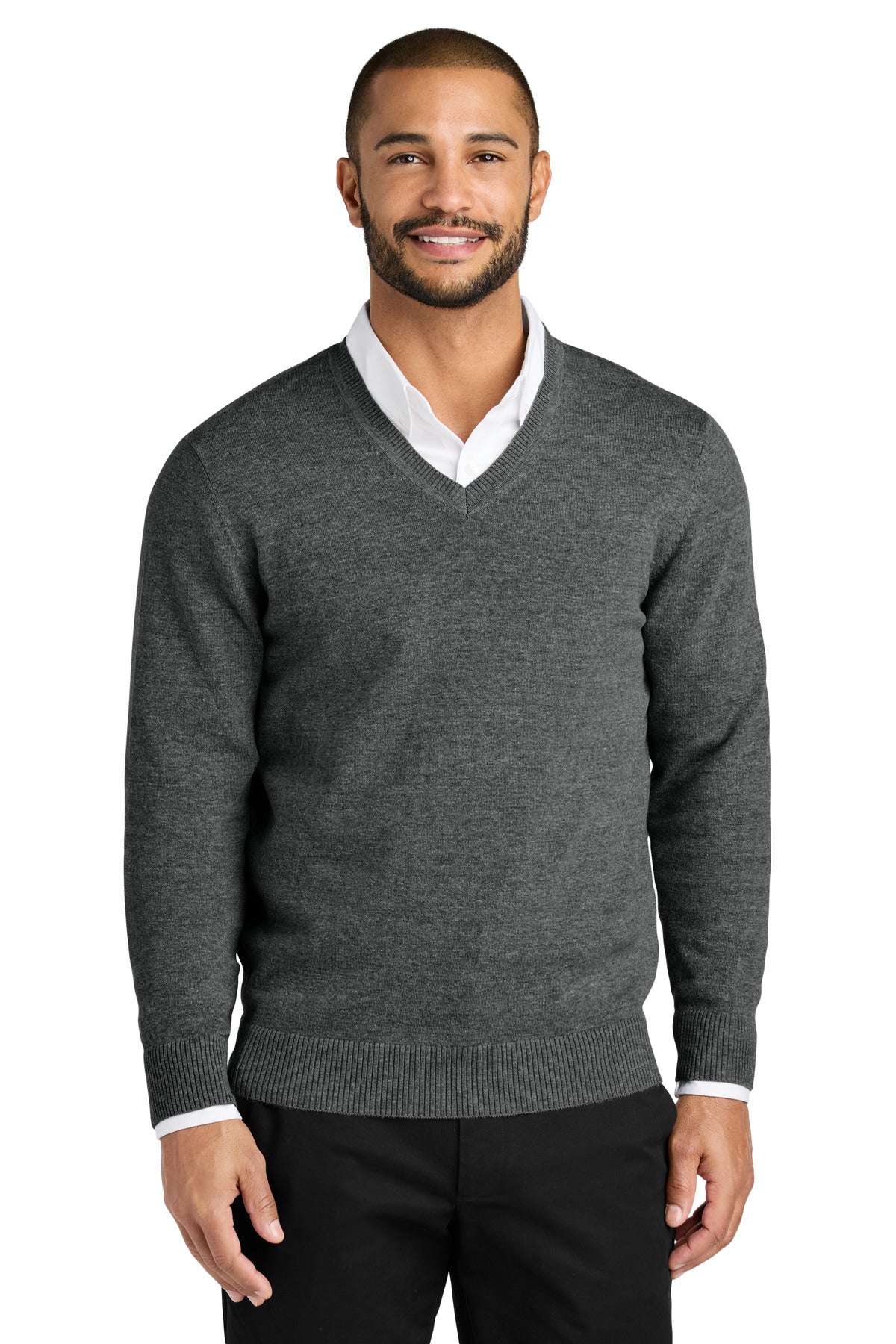 Custom Embroidery or DTF Print - Port Authority ®  Easy Care V-Neck Sweater SW2850