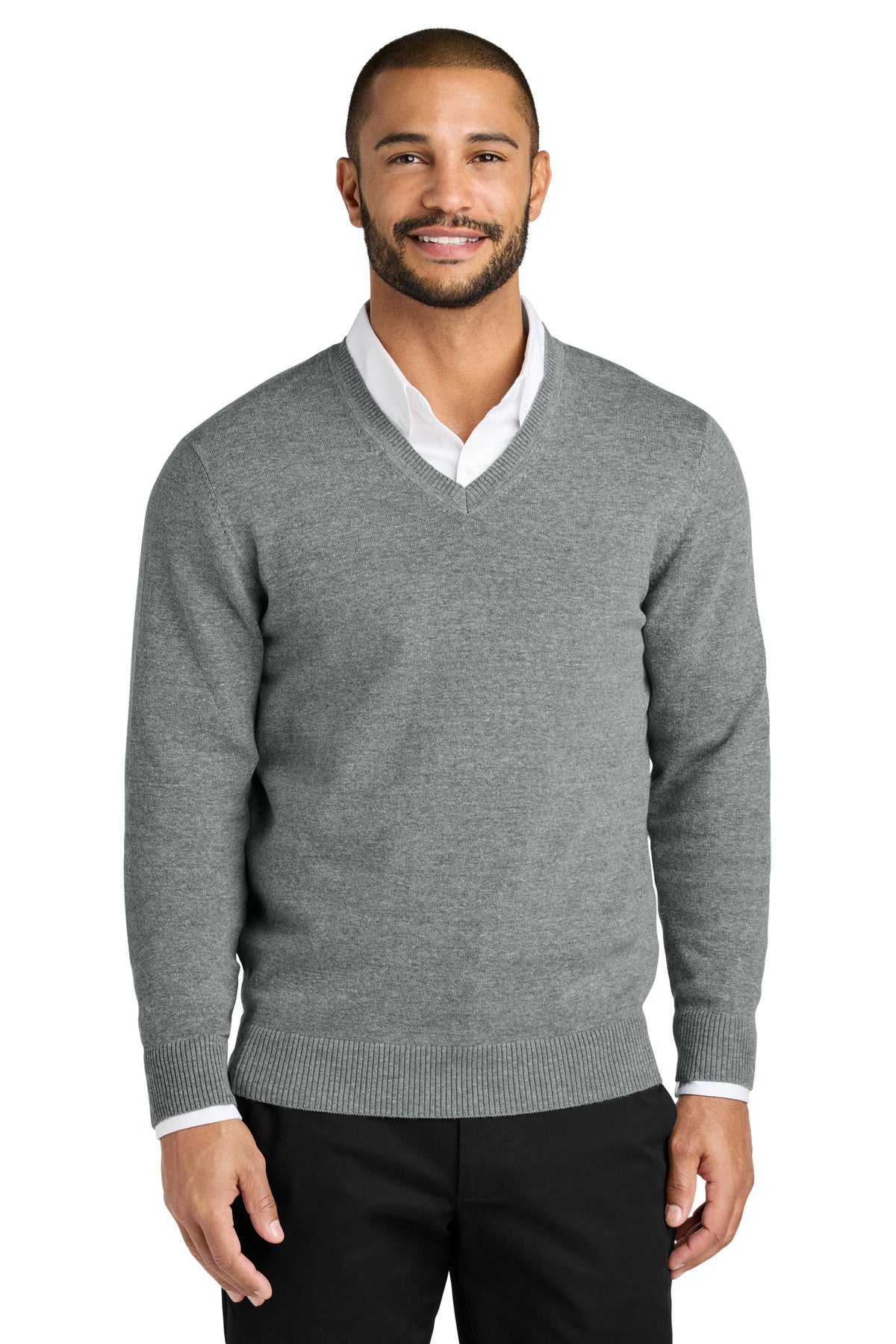 Custom Embroidery or DTF Print - Port Authority ®  Easy Care V-Neck Sweater SW2850