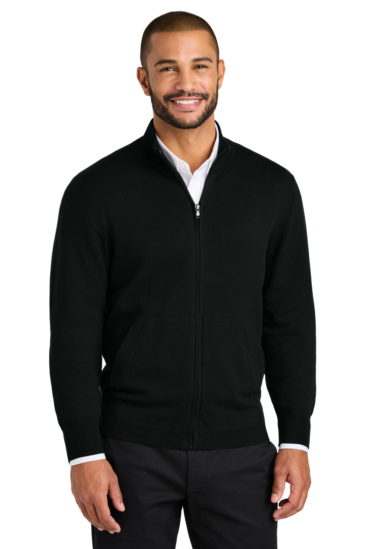 Custom Embroidery or DTF Print - Port Authority ®  Easy Care Full-Zip Sweater SW2901