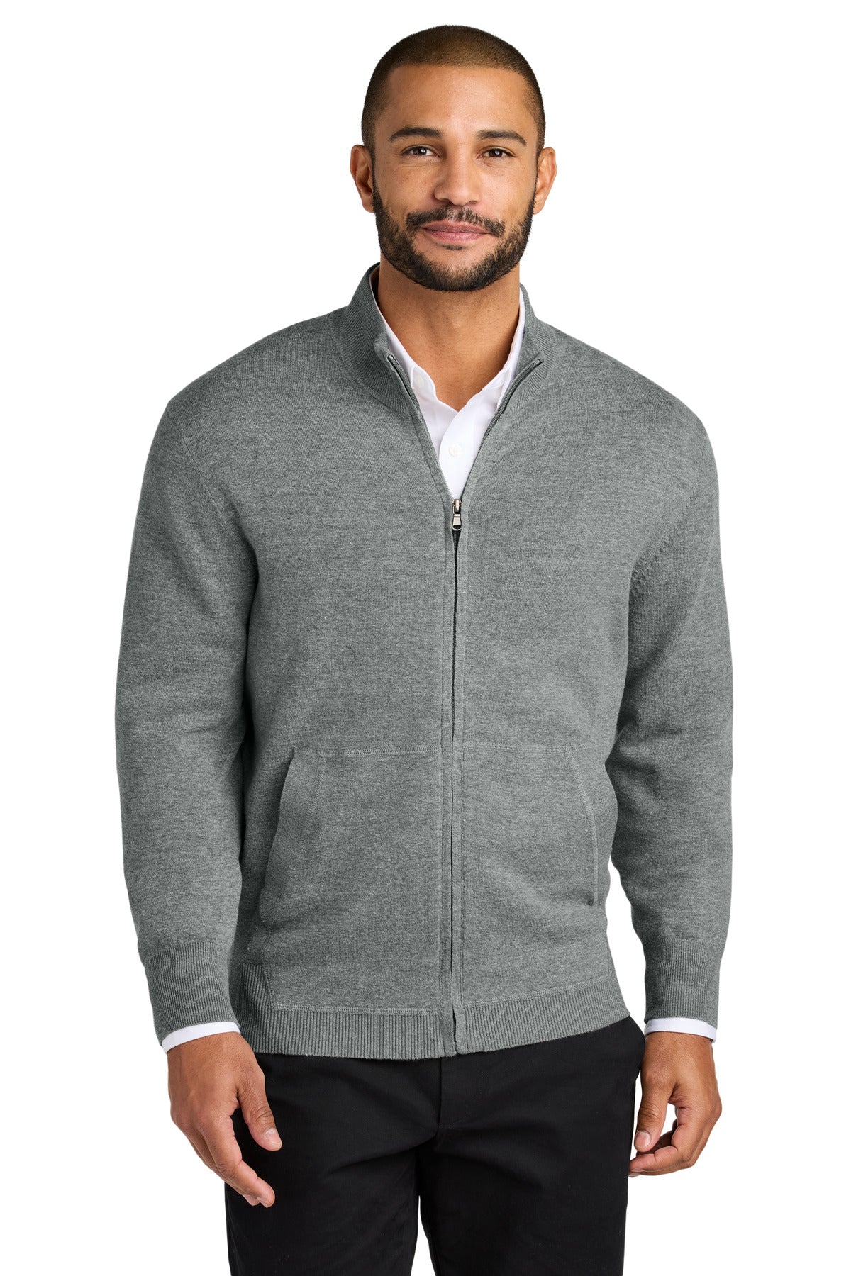Custom Embroidery or DTF Print - Port Authority ®  Easy Care Full-Zip Sweater SW2901