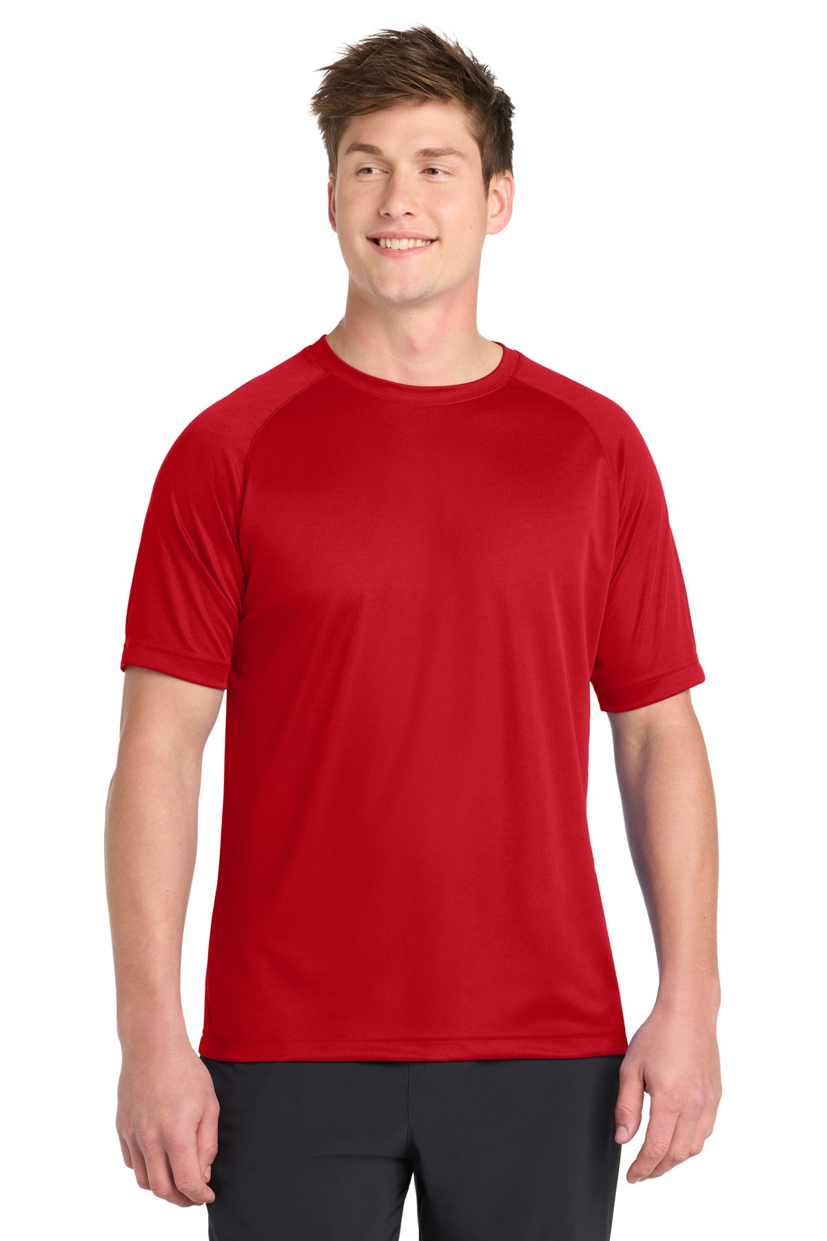 Custom Embroidery or DTF Print - Sport-Tek ®  Dry Zone ®  Short Sleeve Raglan T-Shirt. T473
