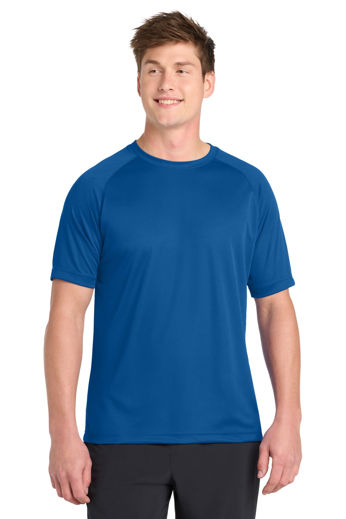 Custom Embroidery or DTF Print - Sport-Tek ®  Dry Zone ®  Short Sleeve Raglan T-Shirt. T473
