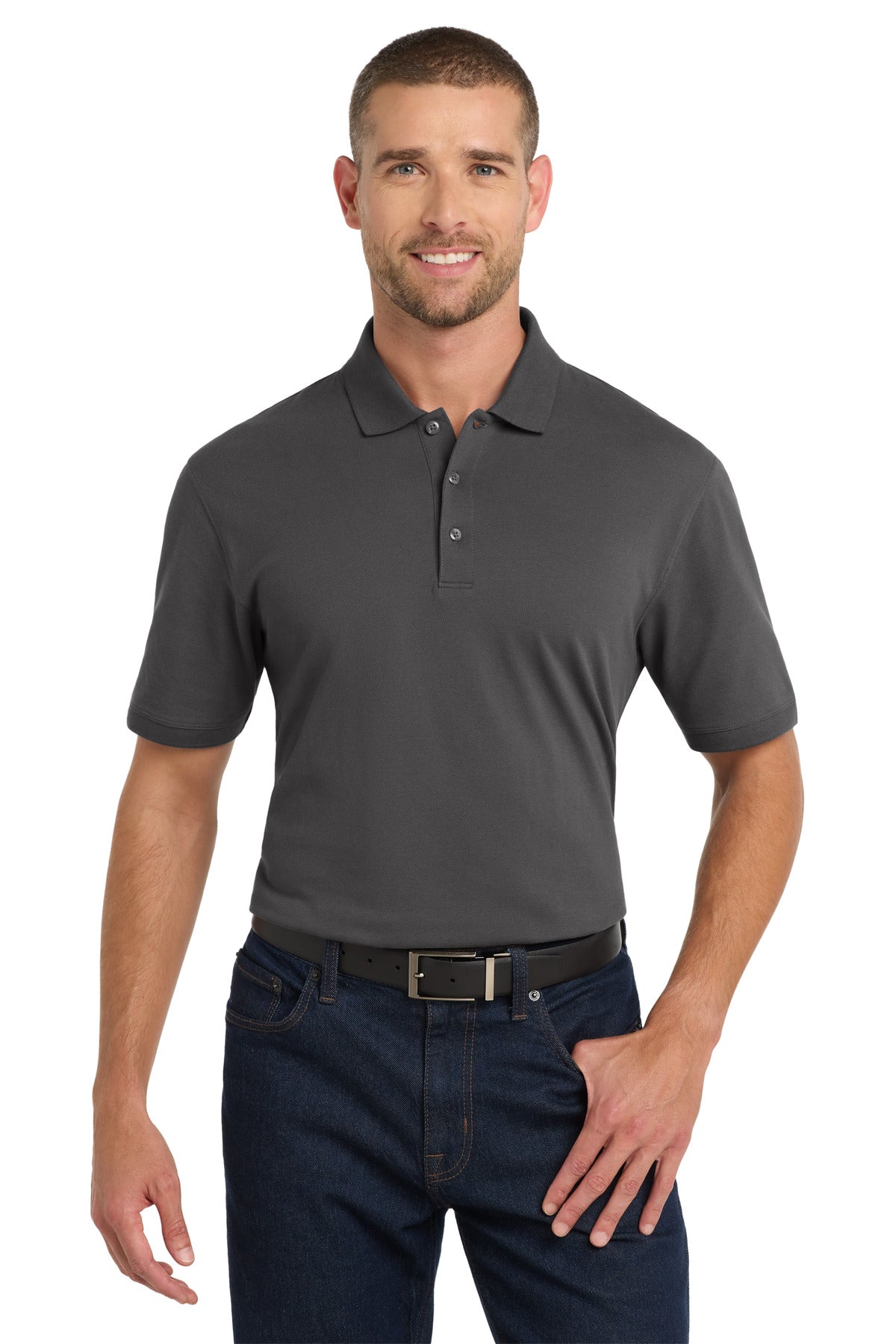 Custom Embroidery or DTF Print - Port Authority ®  Tall EZCotton ®  Polo TK8000