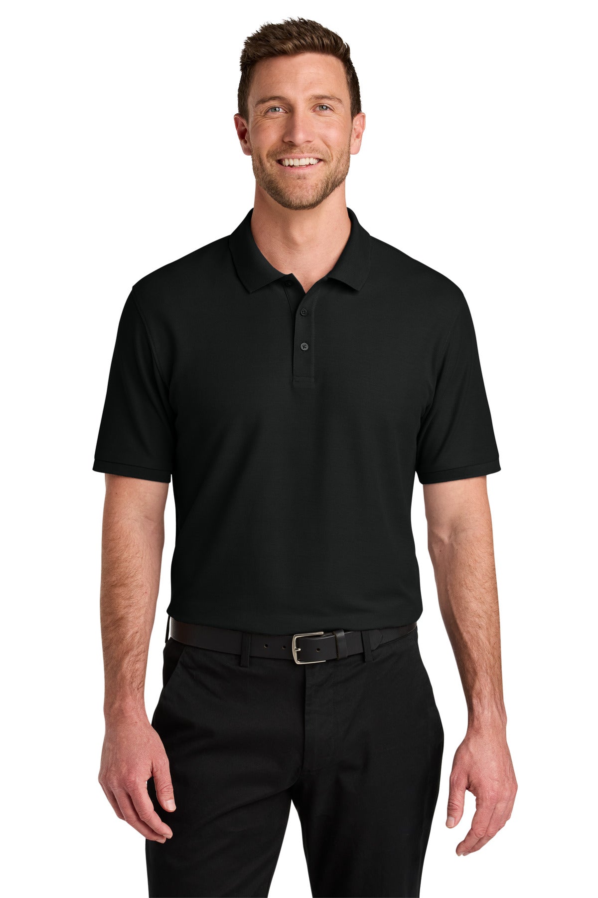 Custom Embroidered or DTF Printed - Port Authority® Tall Wearever Signature Pique Polo TLK200