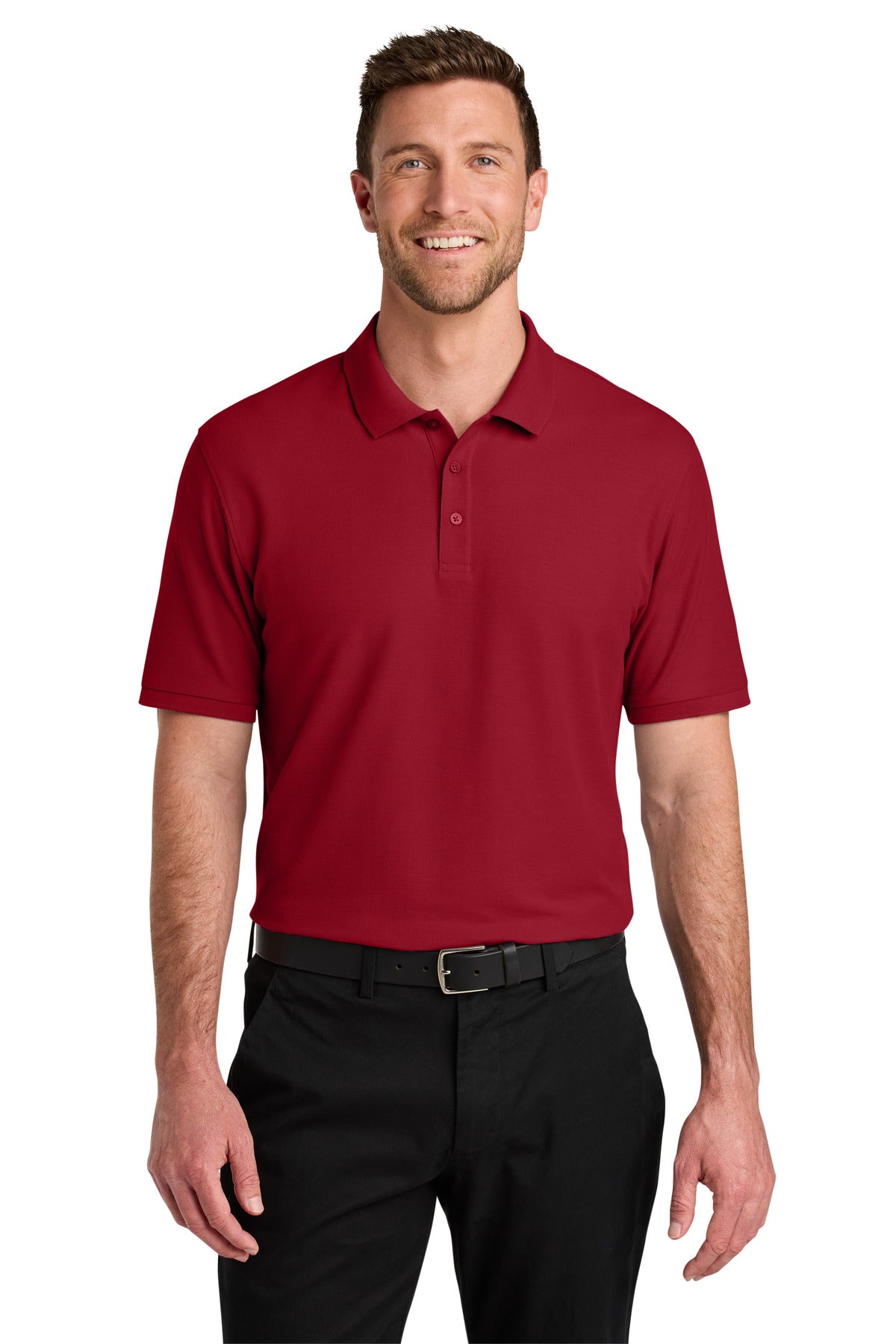Custom Embroidery or DTF Print - Port Authority ®  Tall Wearever Signature Pique Polo TLK200