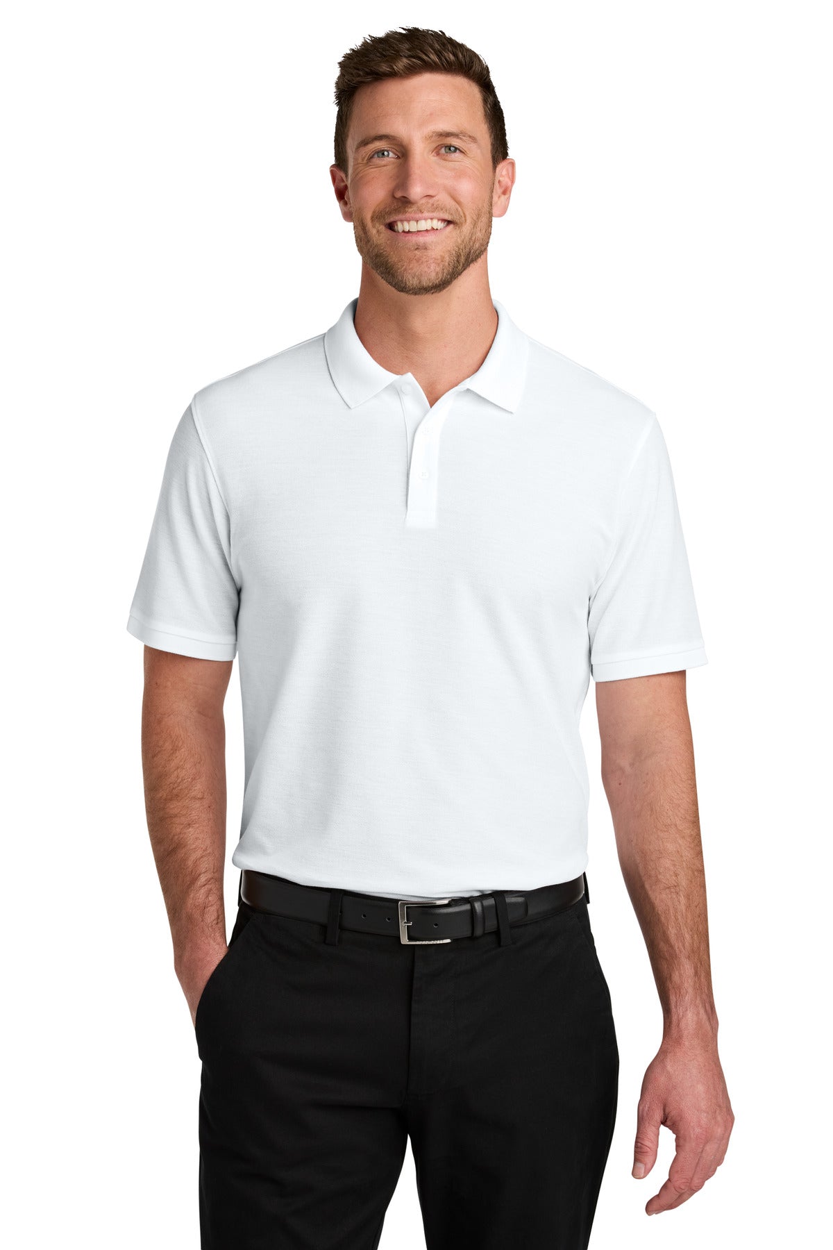 Custom Embroidery or DTF Print - Port Authority ®  Tall Wearever Signature Pique Polo TLK200