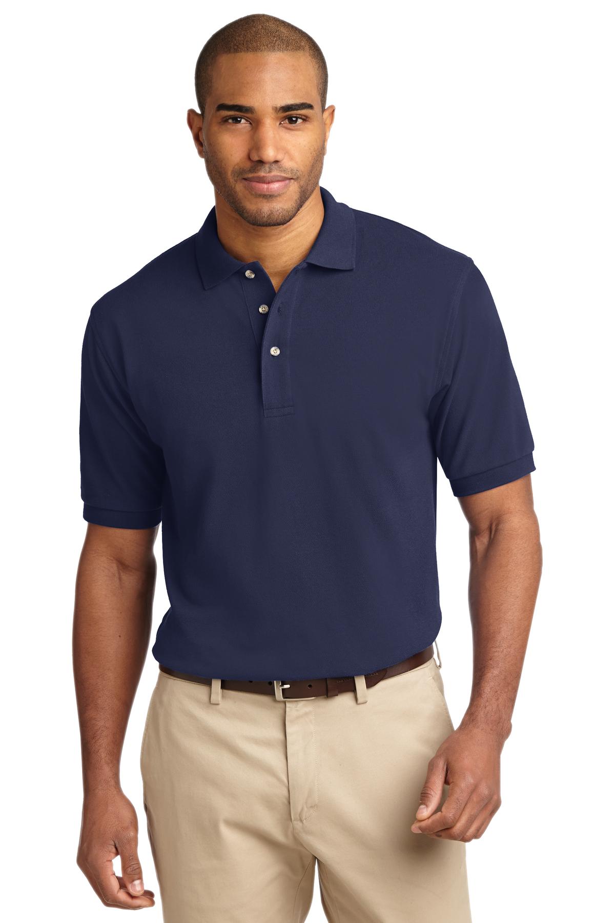Custom Embroidery or DTF Print - Port Authority ®  Tall Heavyweight Cotton Pique Polo.  TLK420