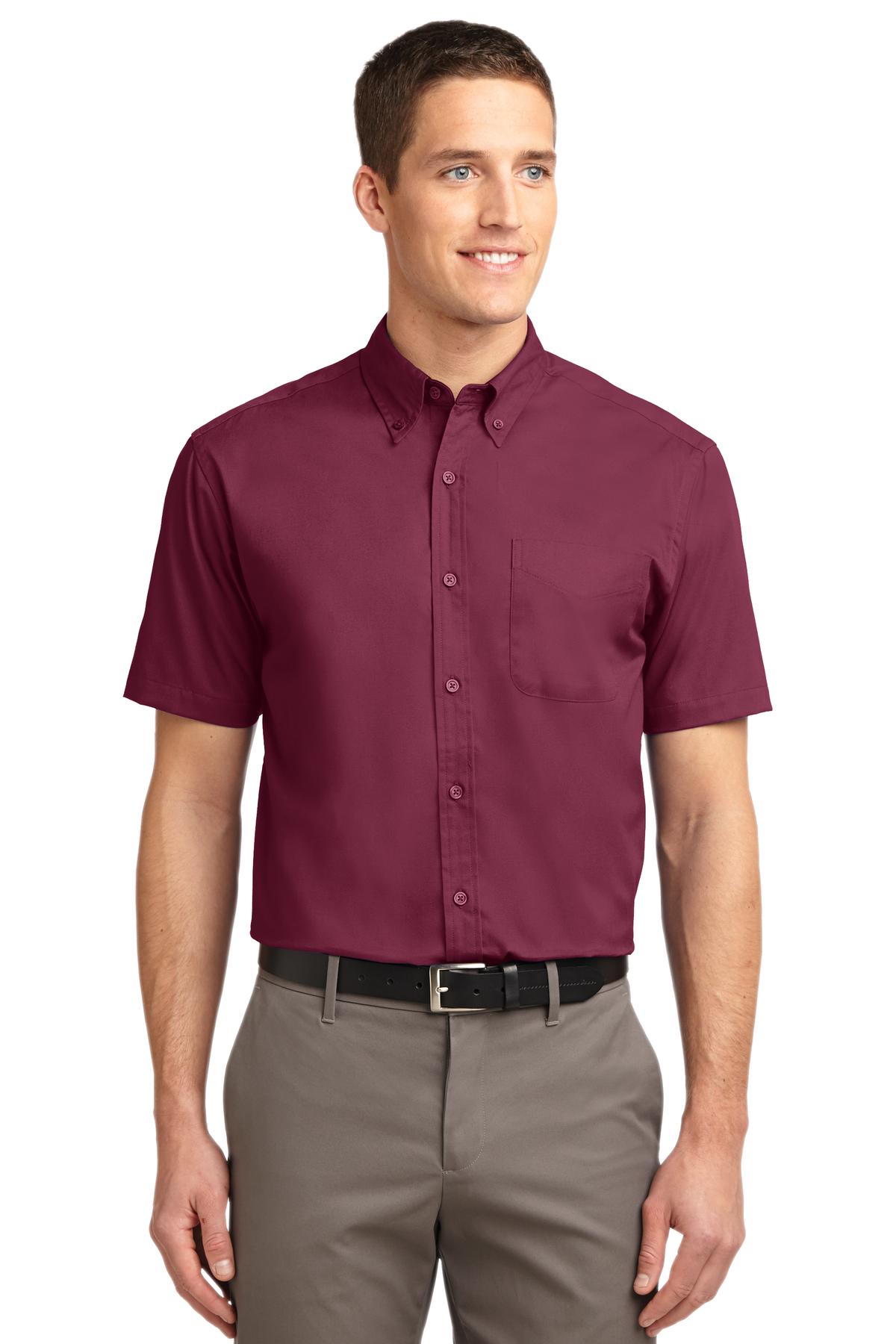 Custom Embroidery or DTF Print - Port Authority ®  Tall Short Sleeve Easy Care Shirt. TLS508