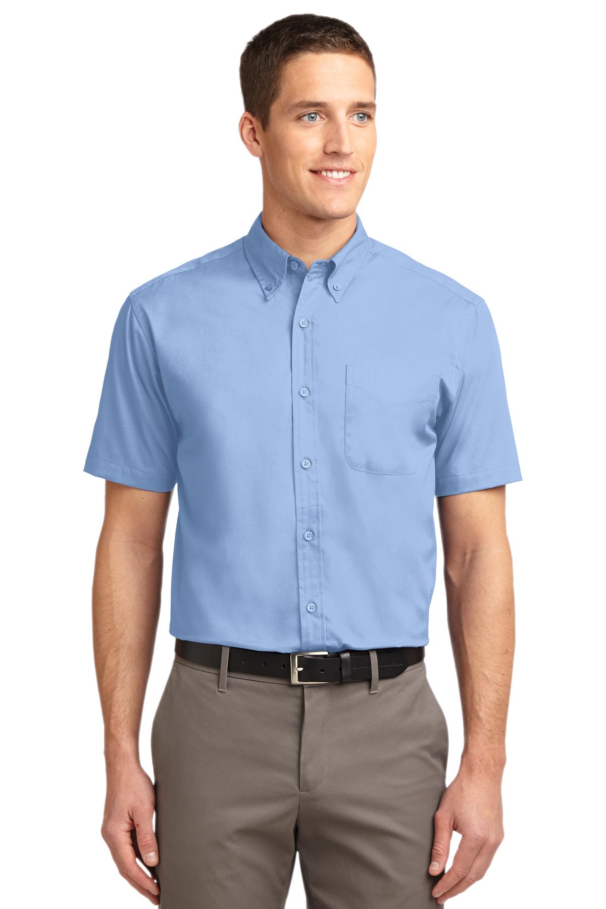 Custom Embroidery or DTF Print - Port Authority ®  Tall Short Sleeve Easy Care Shirt. TLS508