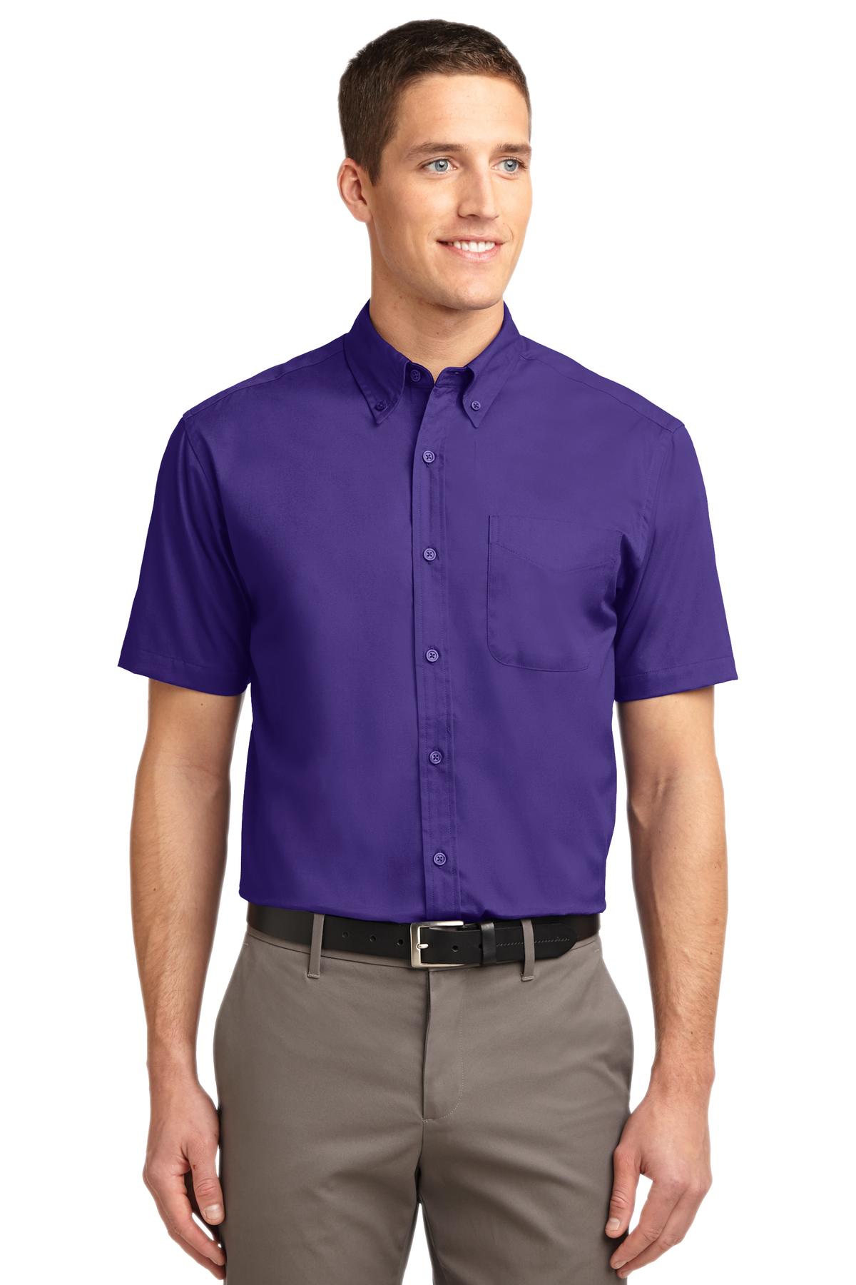 Custom Embroidery or DTF Print - Port Authority ®  Tall Short Sleeve Easy Care Shirt. TLS508