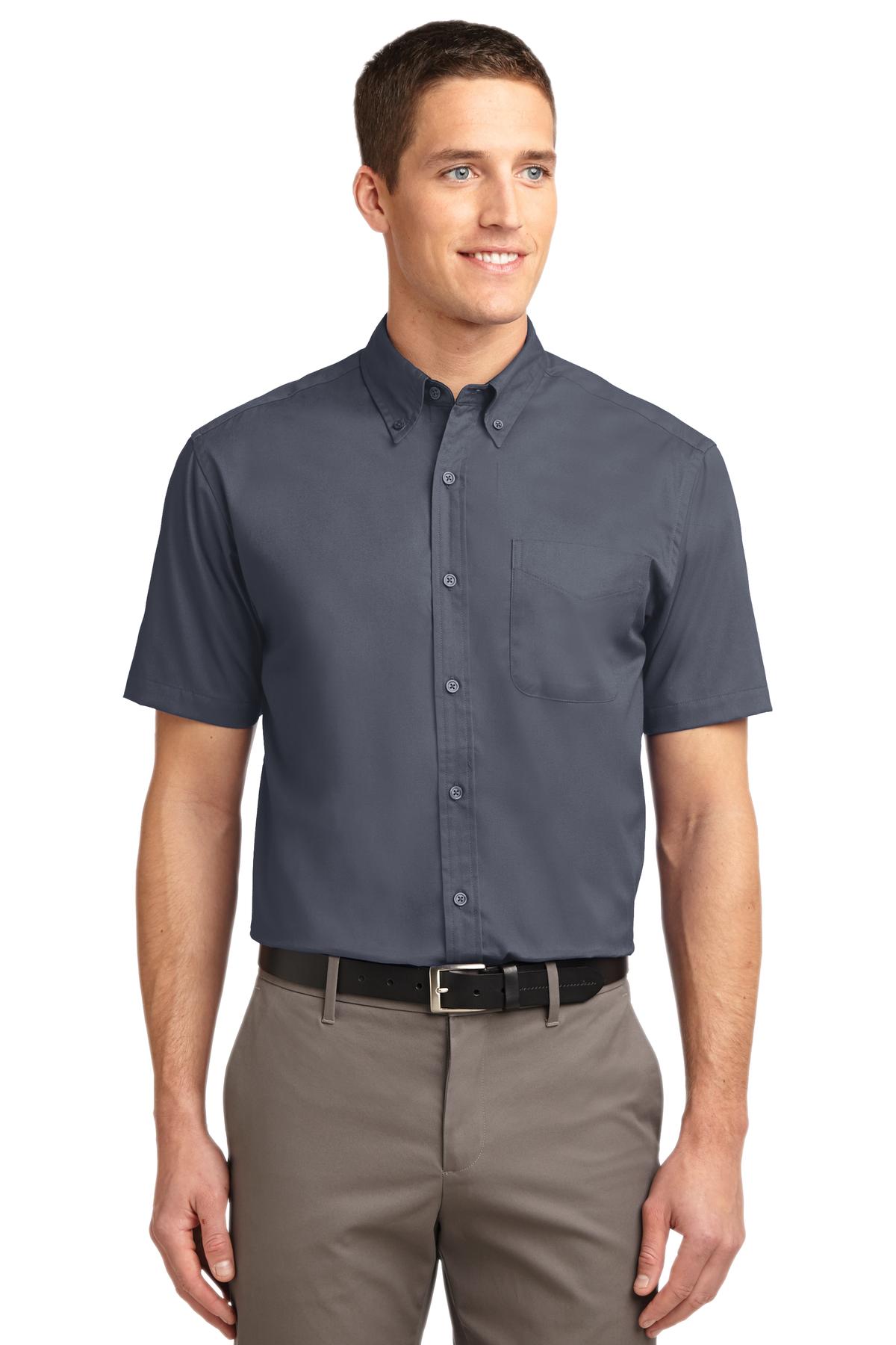 Custom Embroidery or DTF Print - Port Authority ®  Tall Short Sleeve Easy Care Shirt. TLS508