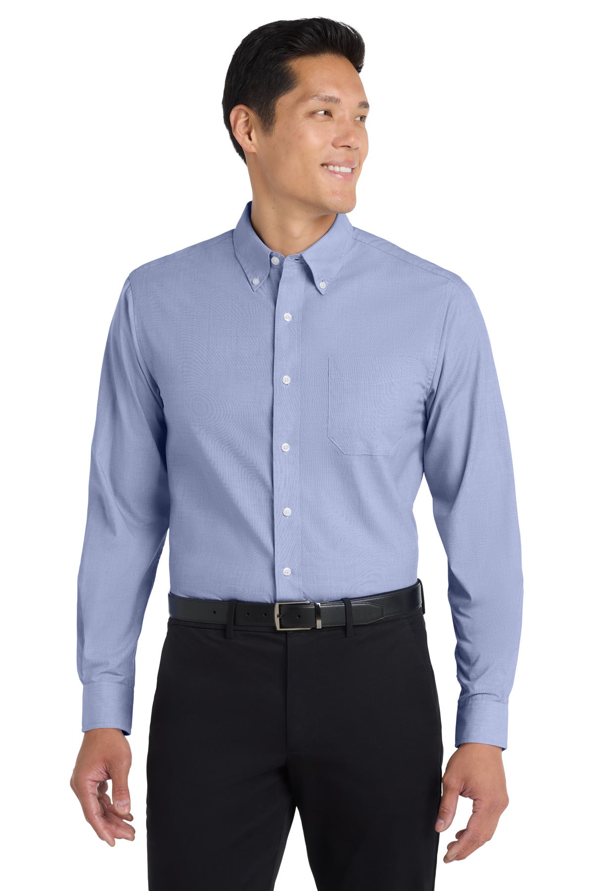 Custom Embroidery or DTF Print - Port Authority ®  Tall Crosshatch Easy Care Shirt. TLS640