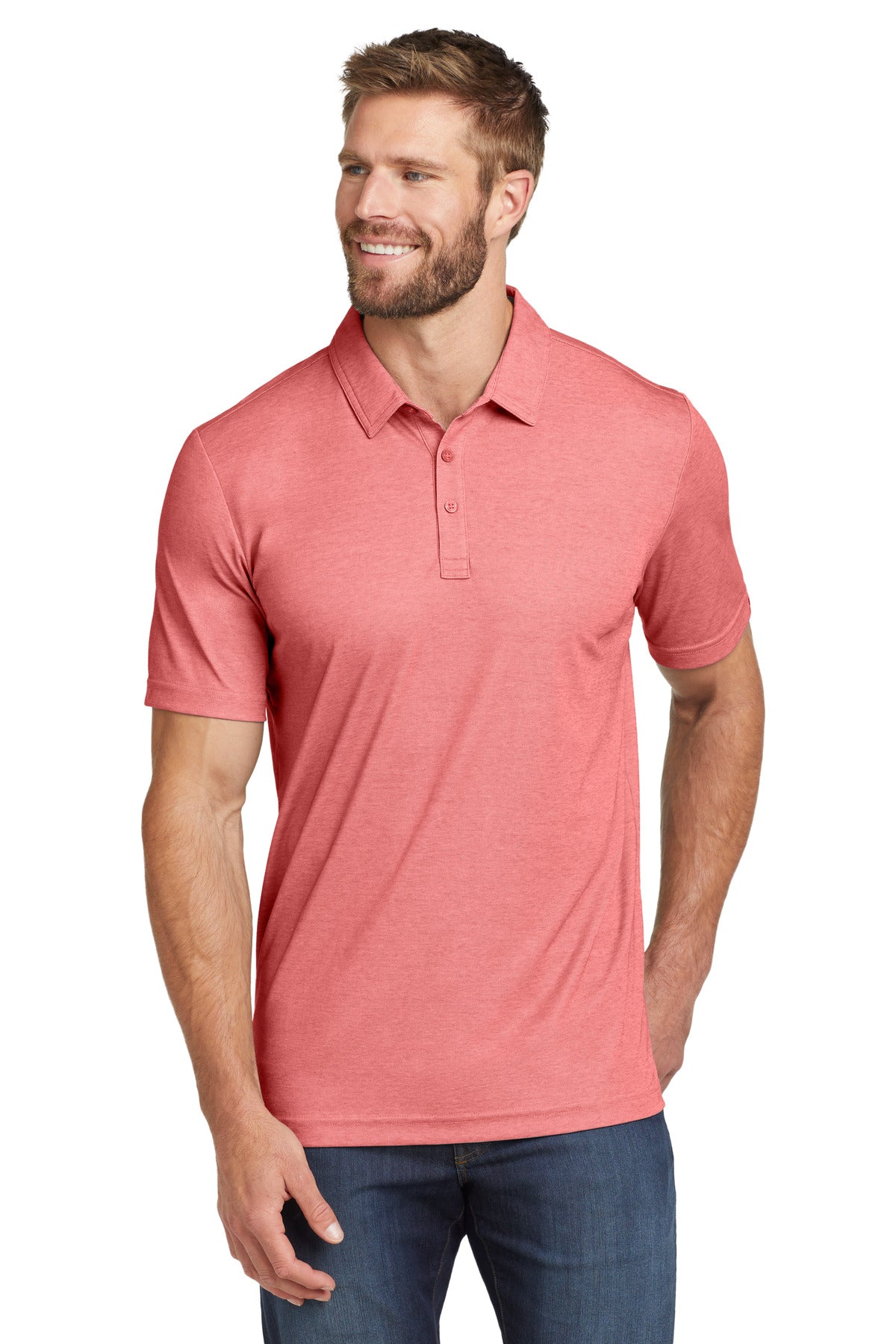 Custom Embroidered - TravisMathew Oceanside Heather Polo. TM1MU412