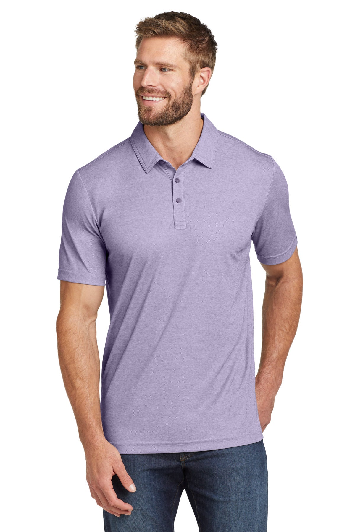 Custom Embroidered - TravisMathew Oceanside Heather Polo. TM1MU412