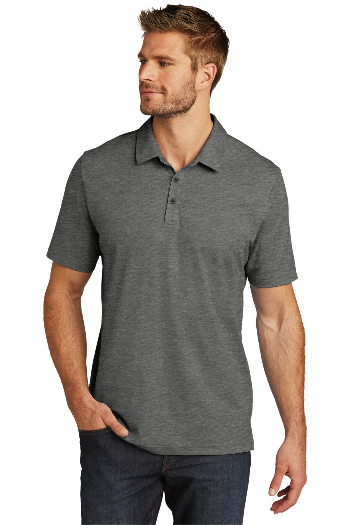 Custom Embroidered - TravisMathew Oceanside Heather Polo. TM1MU412