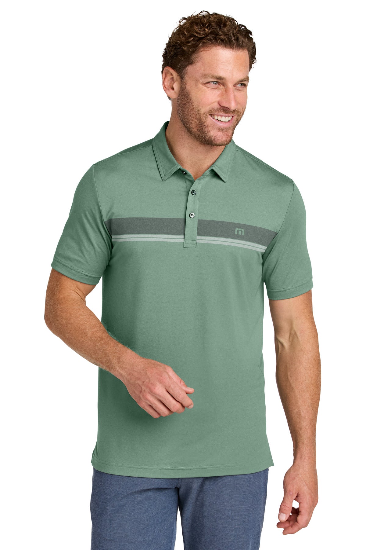 Custom Embroidered - TravisMathew Glenview Stripe Polo TMA41462