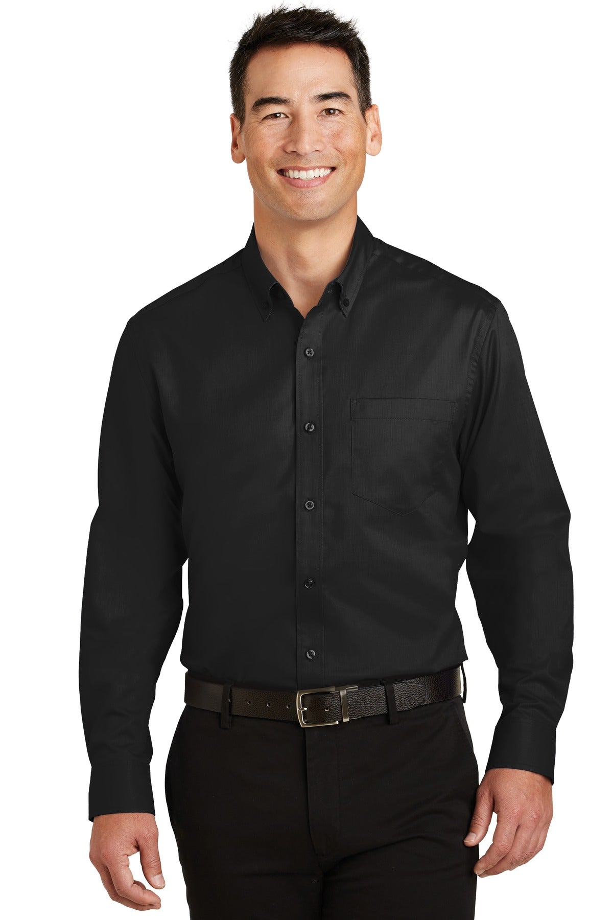 Custom Embroidery or DTF Print - Port Authority ®  Tall SuperPro ™  Twill Shirt. TS663
