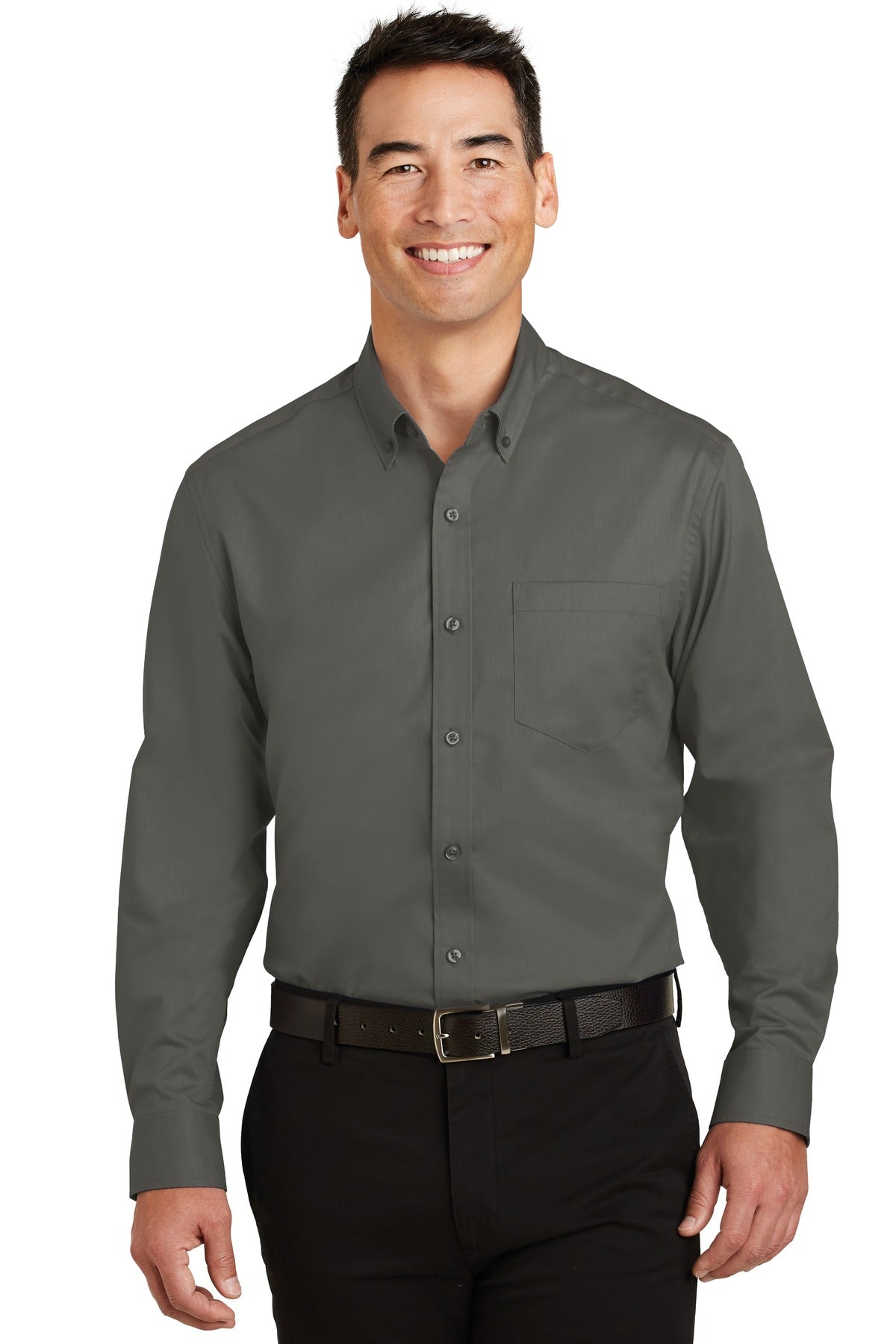 Custom Embroidery or DTF Print - Port Authority ®  Tall SuperPro ™  Twill Shirt. TS663