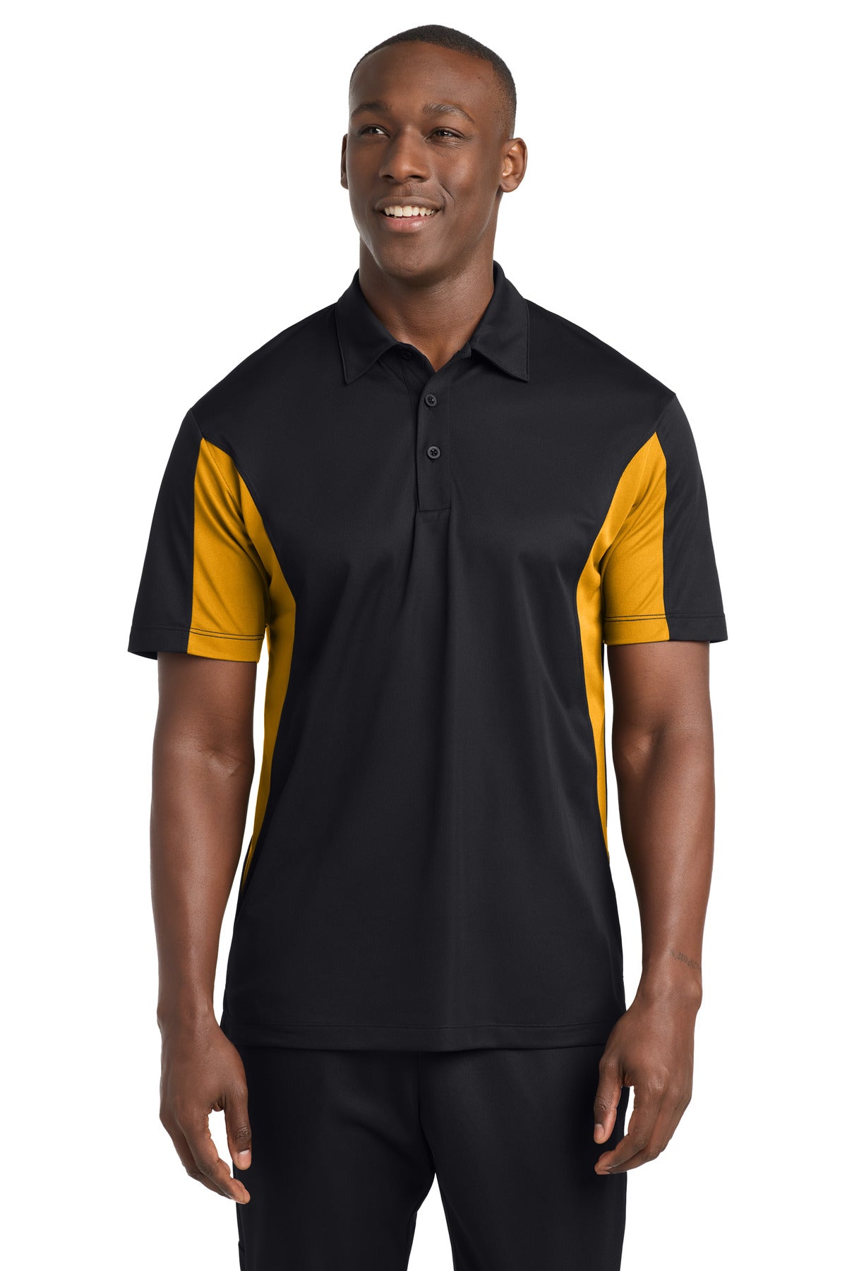 Custom Embroidery or DTF Print - Sport-Tek ®  Tall Side Blocked Micropique Sport-Wick ®  Polo. TST655