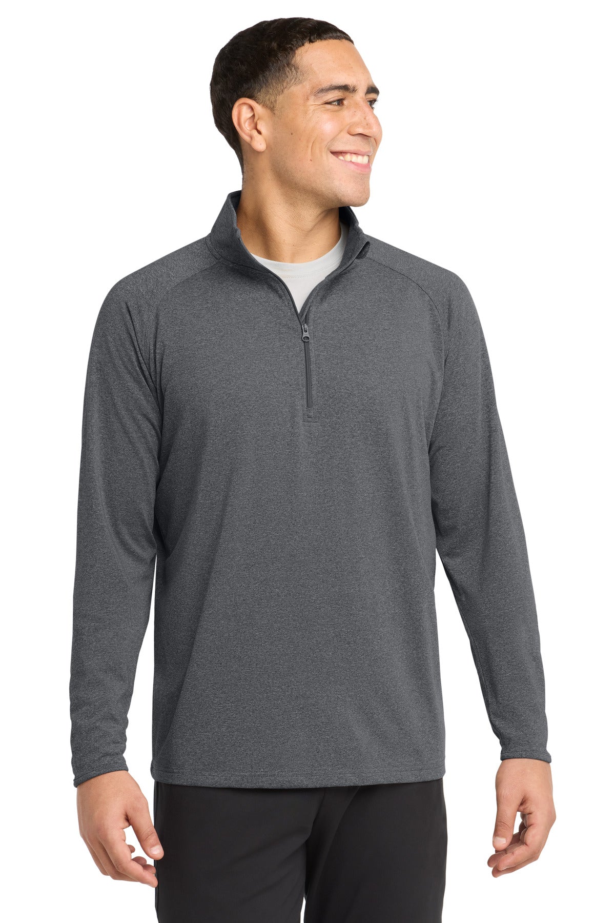 Custom Embroidery or DTF Print - Sport-Tek ®  Tall Sport-Wick ®  Stretch 1/4-Zip Pullover. TST850