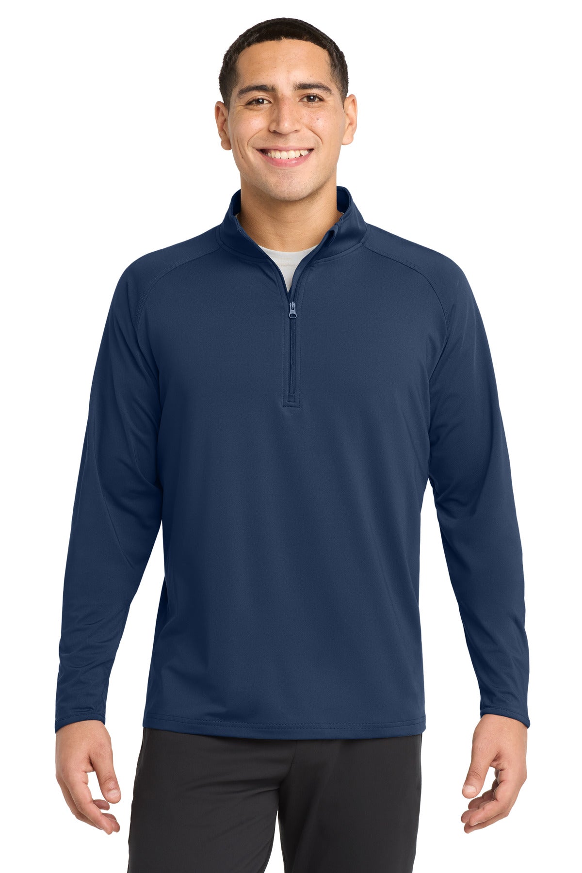 Custom Embroidery or DTF Print - Sport-Tek ®  Tall Sport-Wick ®  Stretch 1/4-Zip Pullover. TST850