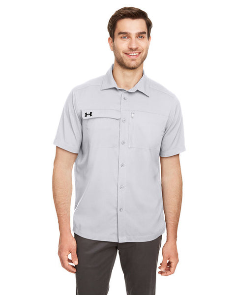 Under Armour 1351360 Men's Motivate Coach Woven Shirt, Midnight Navy/White / S Under Armour 1351360 Men's Motivate Coach Woven Shirt, Midnight Navy/White / S