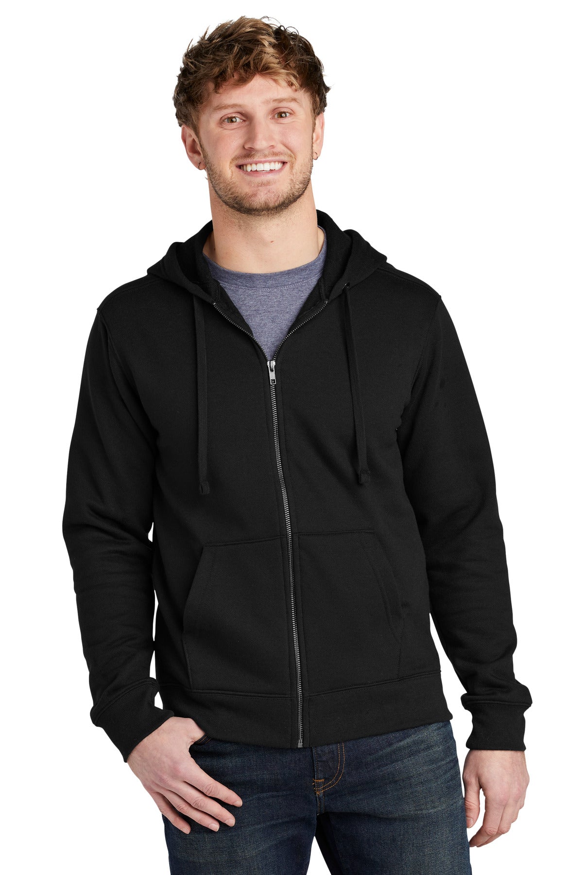 Custom Embroidered - Volunteer Knitwear® Chore Fleece Full-Zip Hoodie VL130ZH - Made in USA