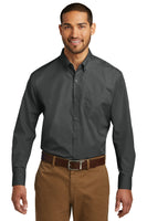 Custom Embroidered - Port Authority® Long Sleeve Carefree Poplin Shirt. W100