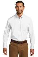 Custom Embroidered - Port Authority® Long Sleeve Carefree Poplin Shirt. W100