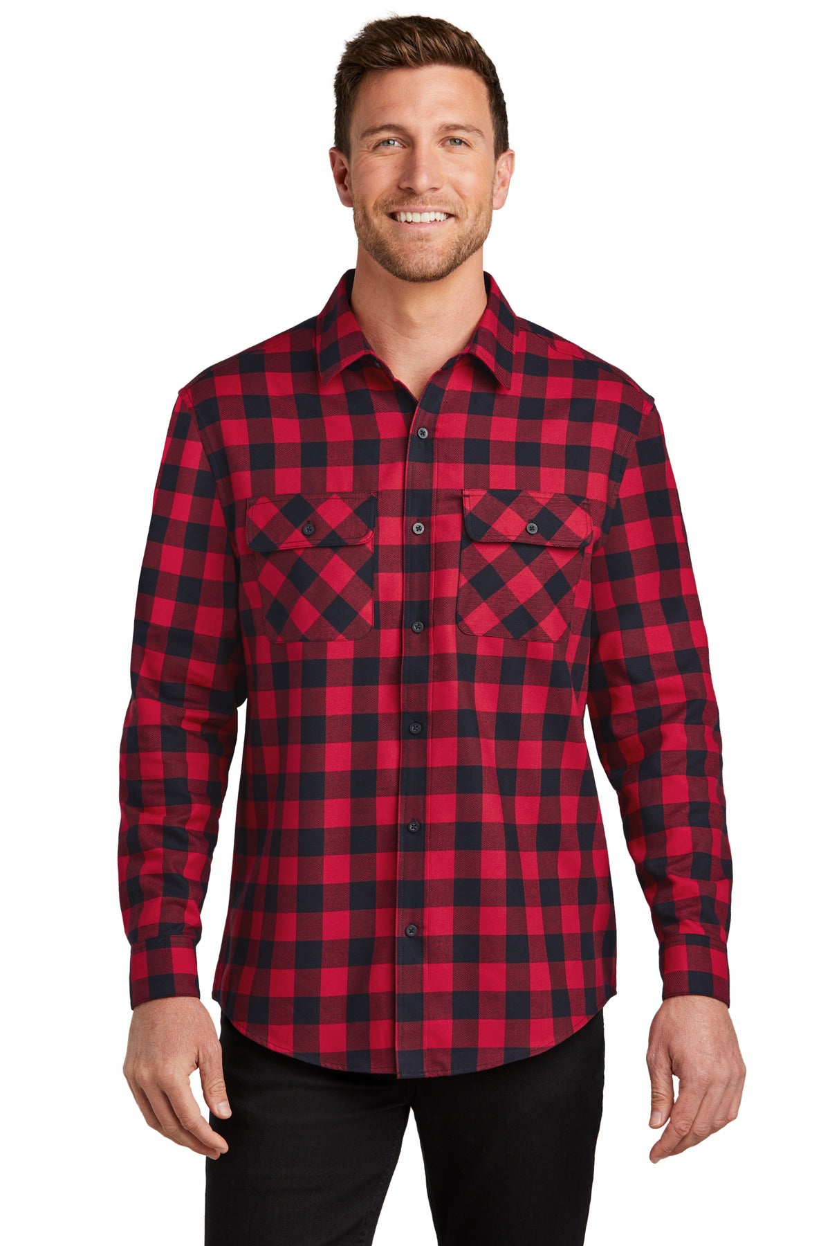 Custom Embroidered - Port Authority© Plaid Flannel Shirt. W668
