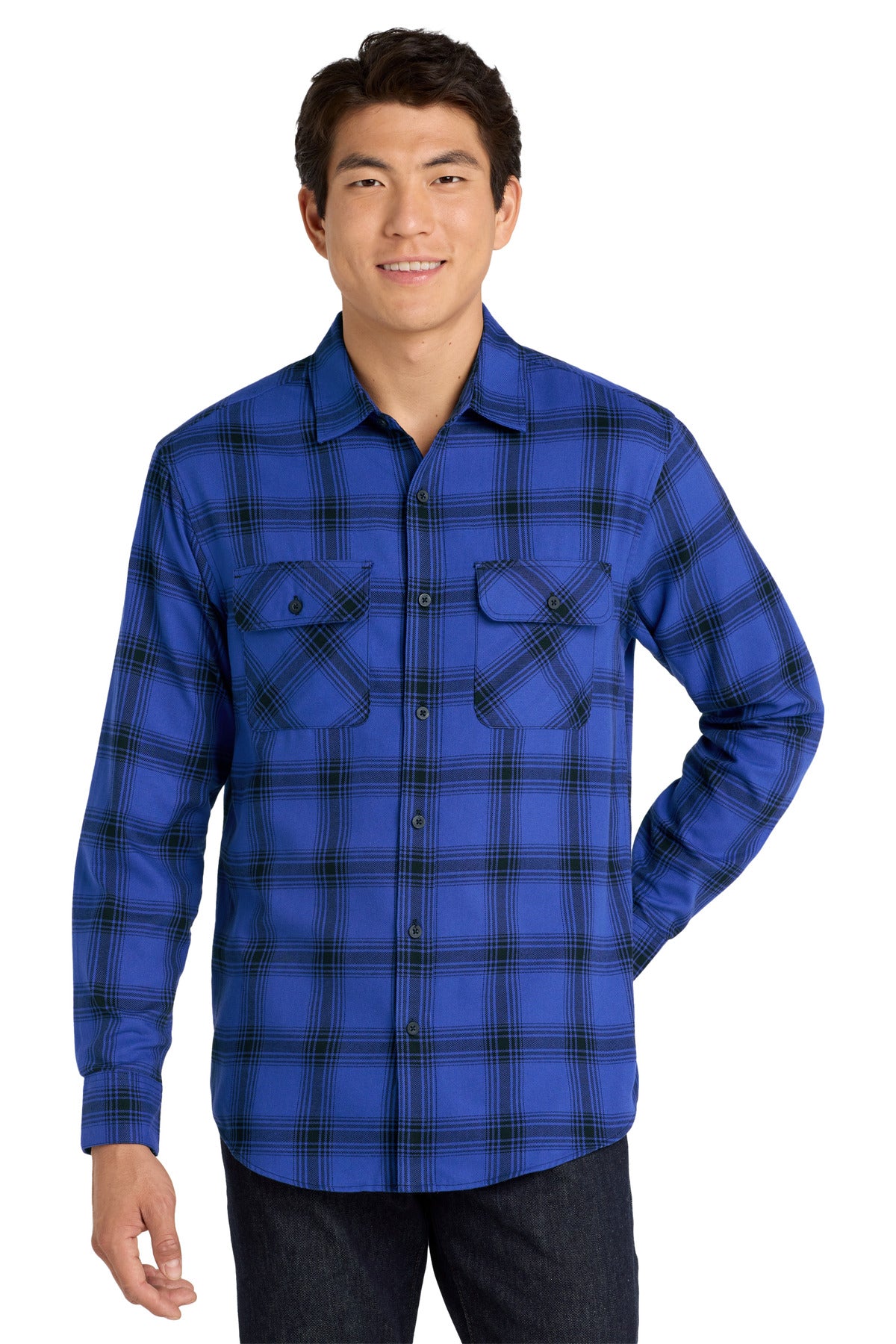 Custom Embroidery or DTF Print - Port Authority ®  Plaid Flannel Shirt. W668