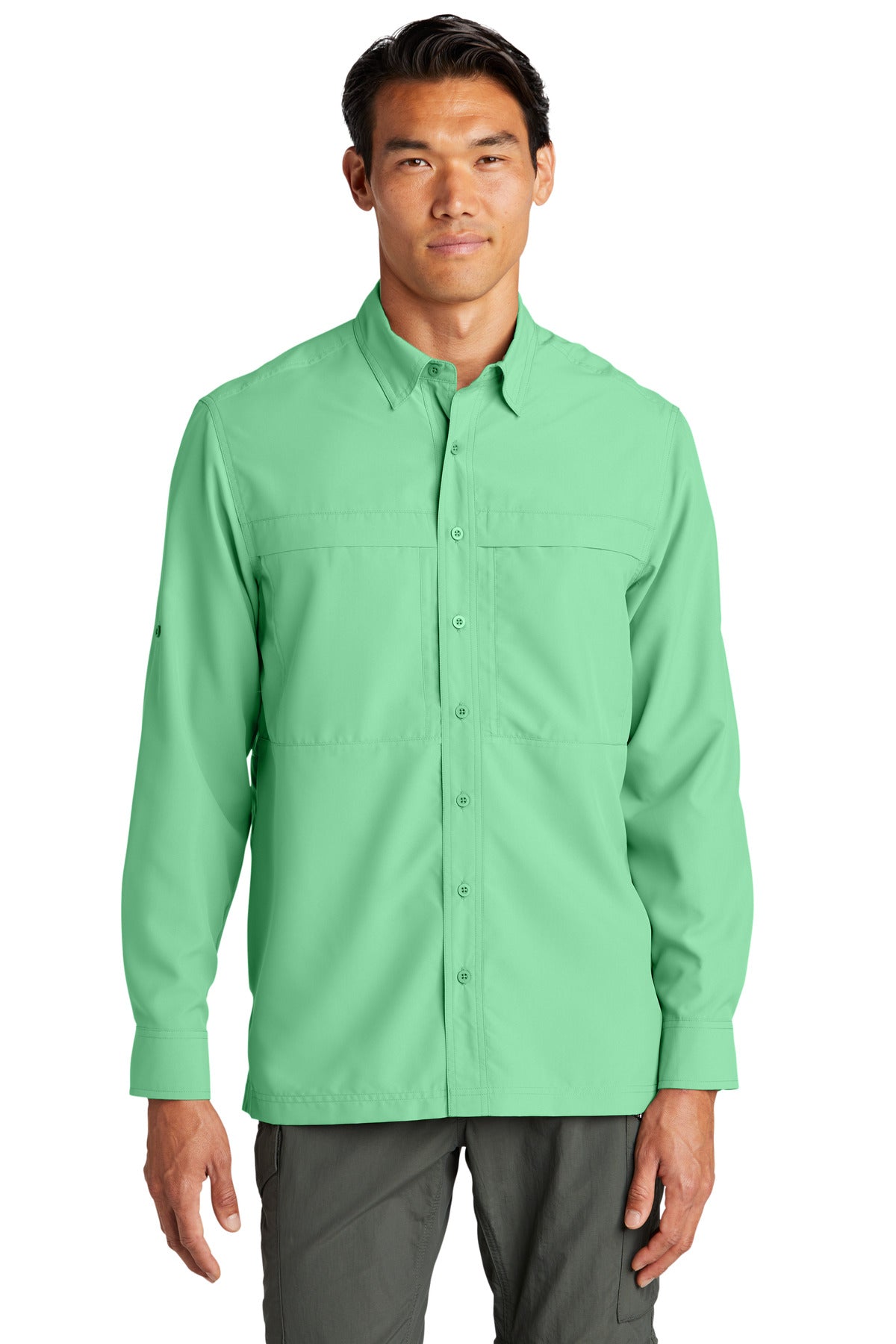 Custom Embroidery or DTF Print - Port Authority ®  Long Sleeve UV Daybreak Shirt W960