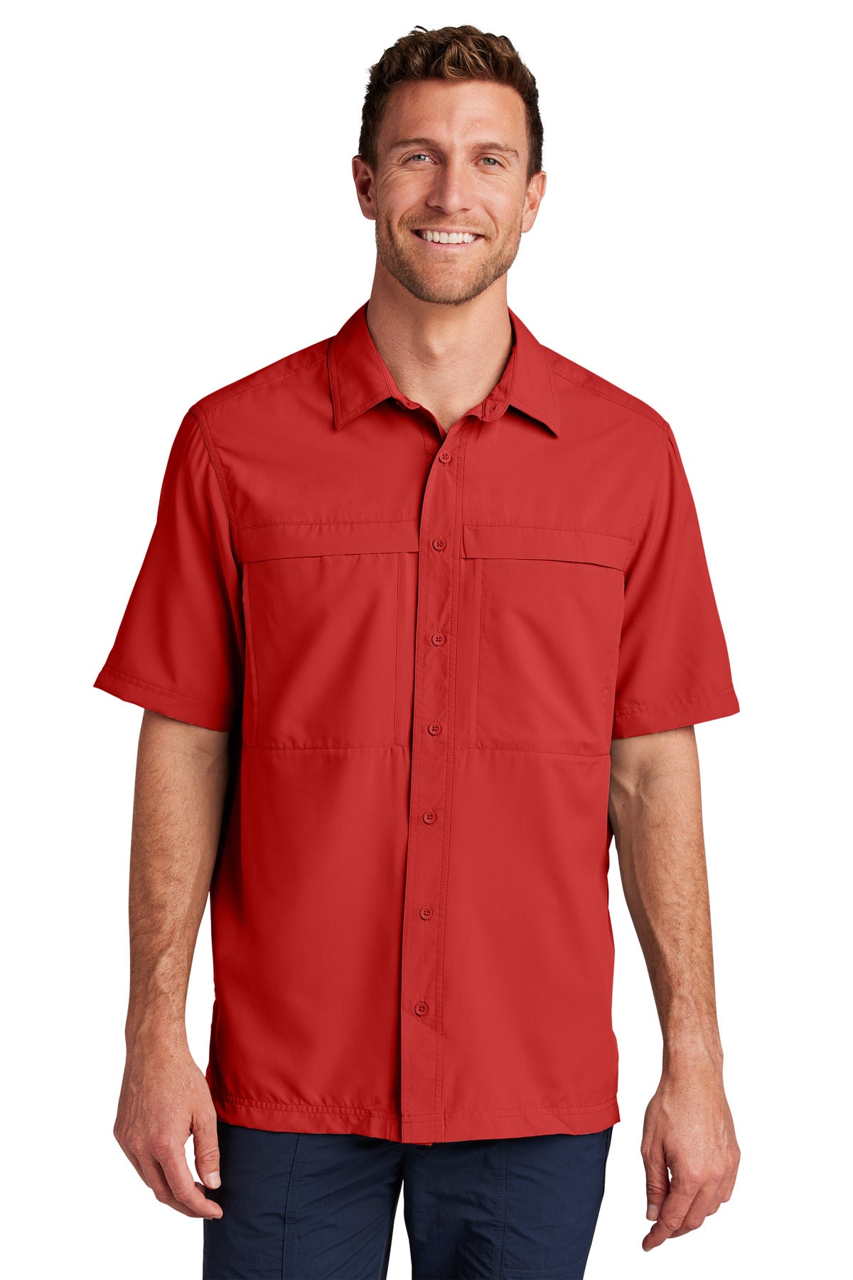 Custom Embroidery or DTF Print - Port Authority ®  Short Sleeve UV Daybreak Shirt W961