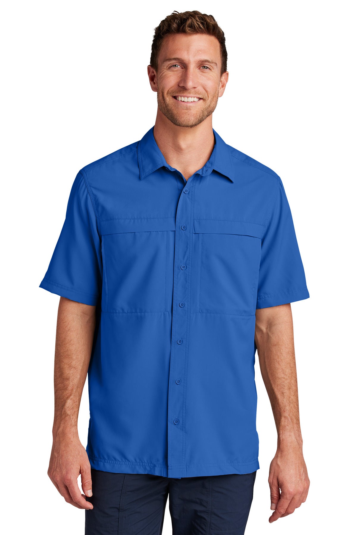 Custom Embroidery or DTF Print - Port Authority ®  Short Sleeve UV Daybreak Shirt W961