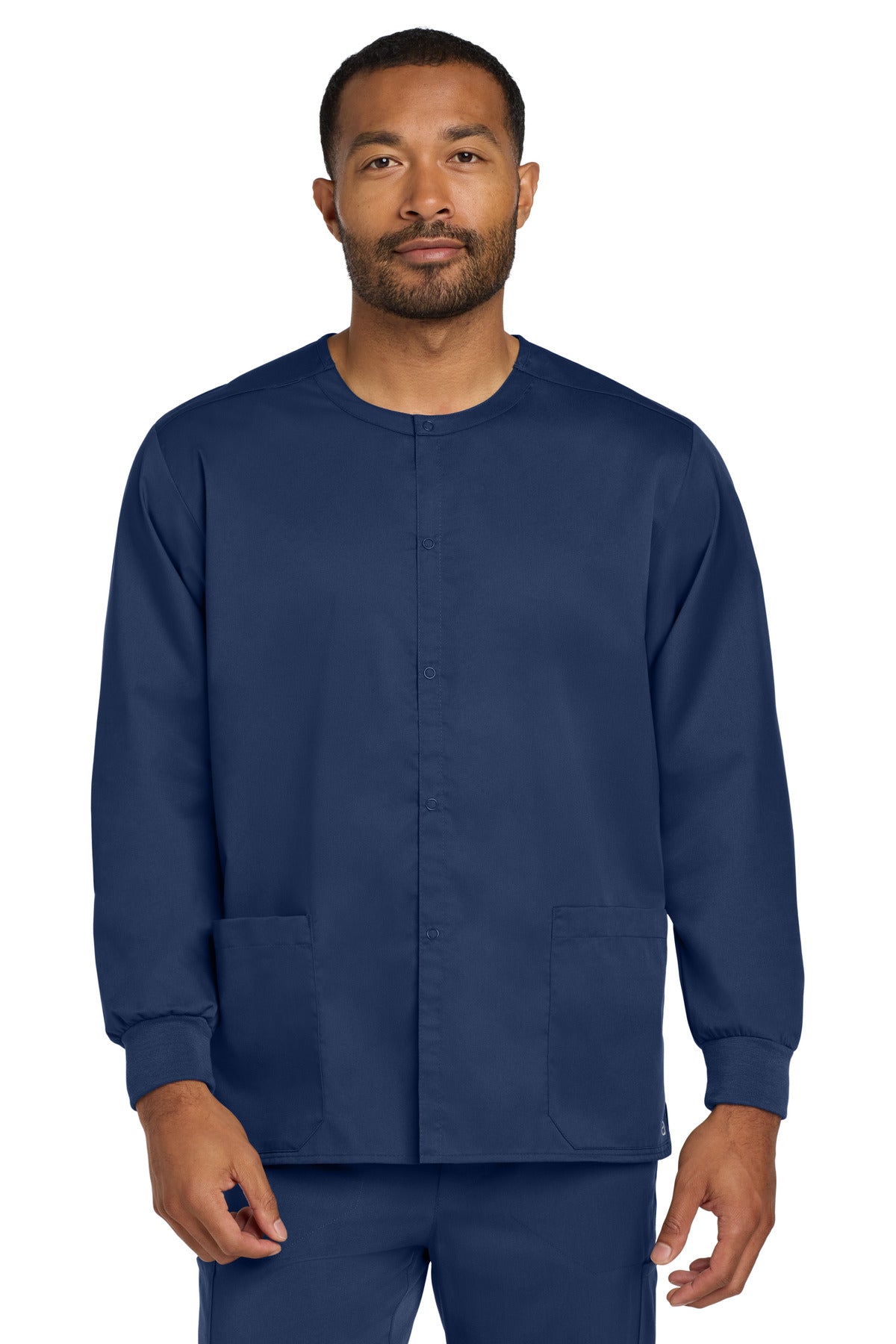 Custom Embroidery or DTF Print - Wink ®  Unisex WorkFlex Snap-Front Scrub Jacket WW3080