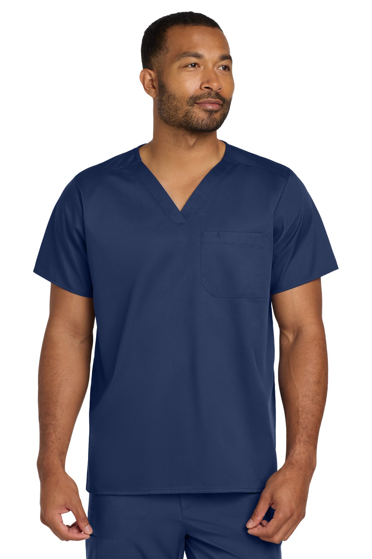 Custom Embroidery or DTF Print - Wink ®  Unisex WorkFlex Chest Pocket V-Neck Top WW3160