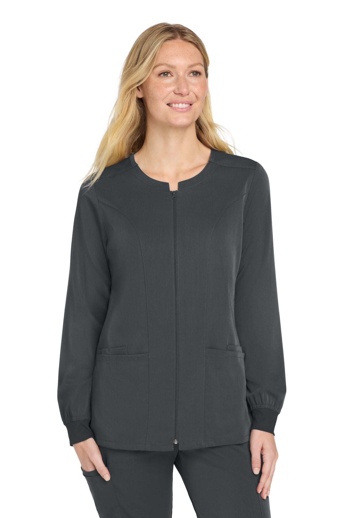 Custom Embroidery or DTF Print - Wink ®  Women's Premiere Flex ™  Full-Zip Scrub Jacket WW4088