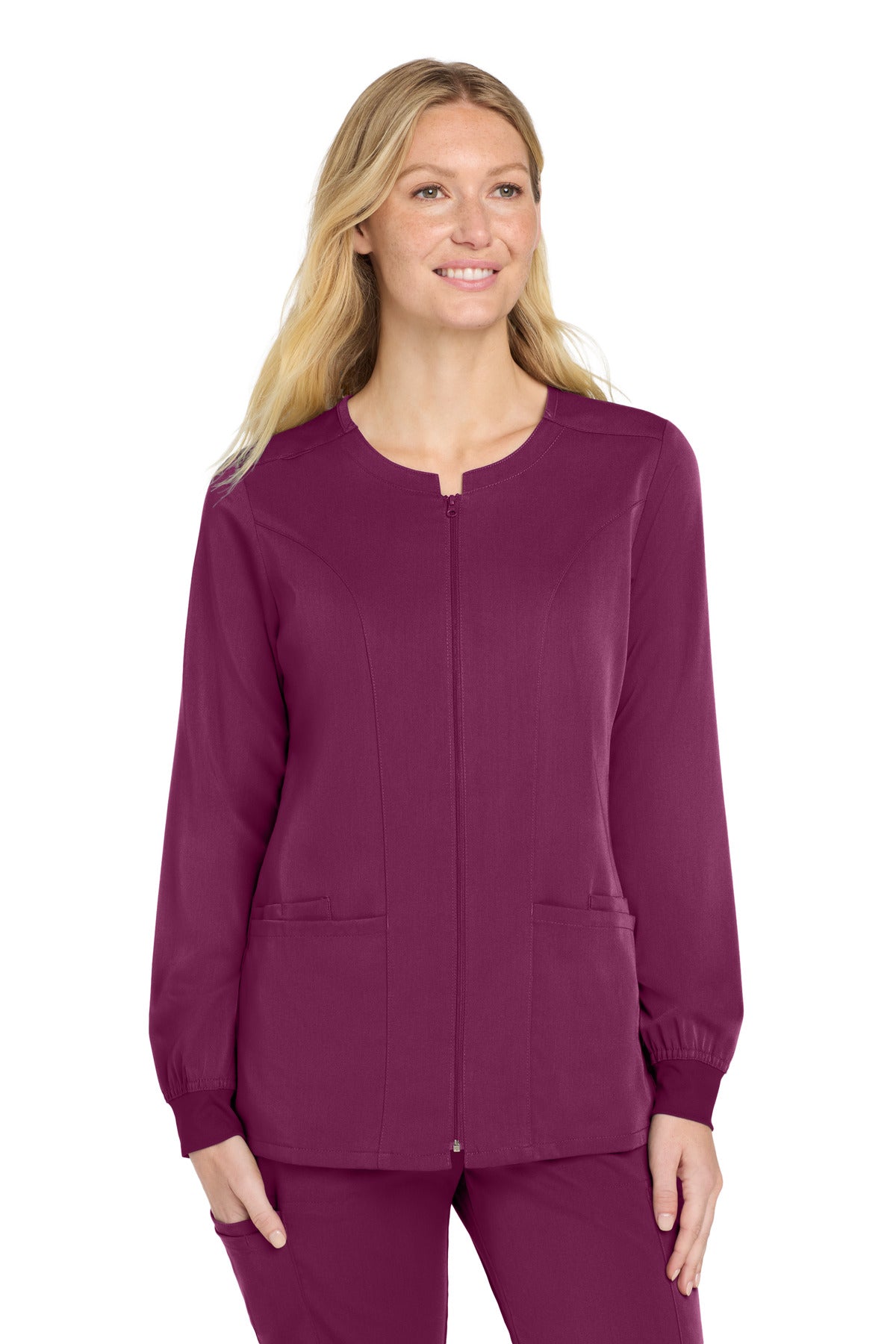 Custom Embroidery or DTF Print - Wink ®  Women's Premiere Flex ™  Full-Zip Scrub Jacket WW4088