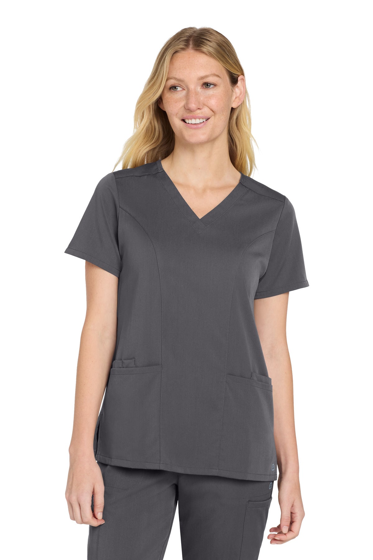 Custom Embroidery or DTF Print - Wink ®  Women's Premiere Flex ™  V-Neck Top WW4168