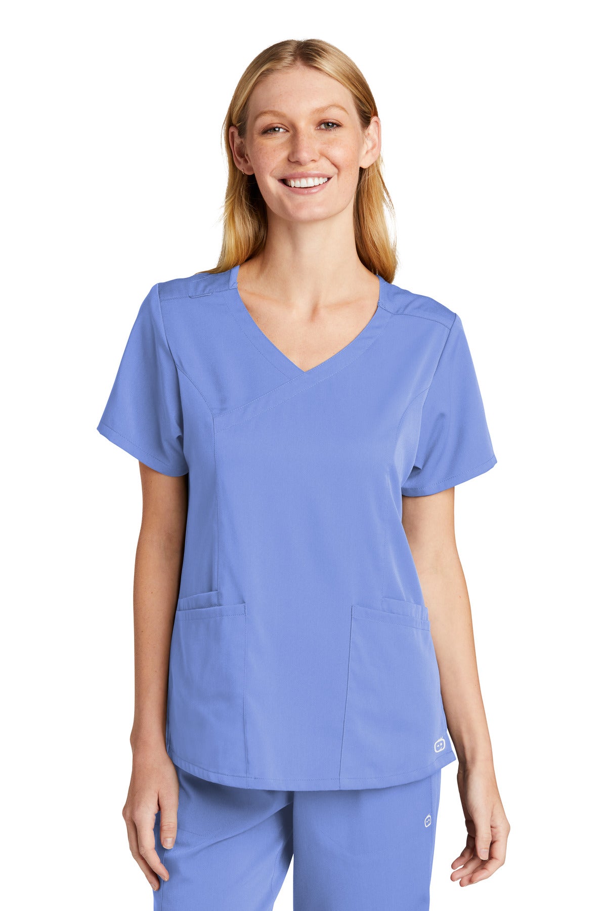 Custom Embroidered - Wink® Women's Premiere Flex™ Mock Wrap Top WW4268