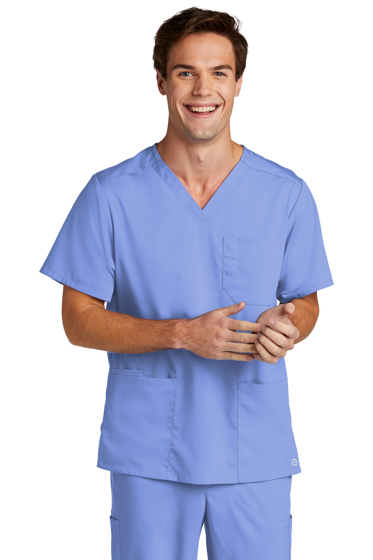 Custom Embroidered - Wink® Men's Premiere Flex™ V-Neck Top WW5068