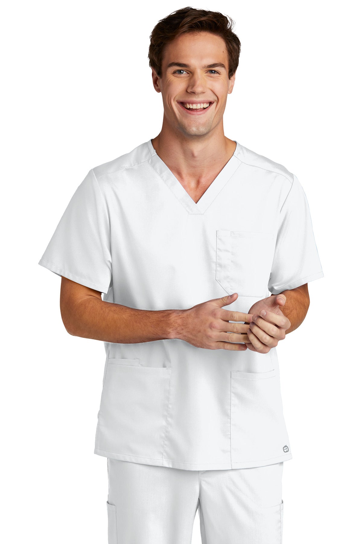 Custom Embroidered - Wink® Men's Premiere Flex™ V-Neck Top WW5068