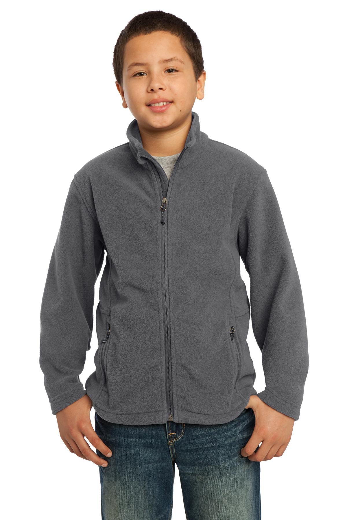 Custom Embroidery or DTF Print - Port Authority ®  Youth Value Fleece Jacket. Y217