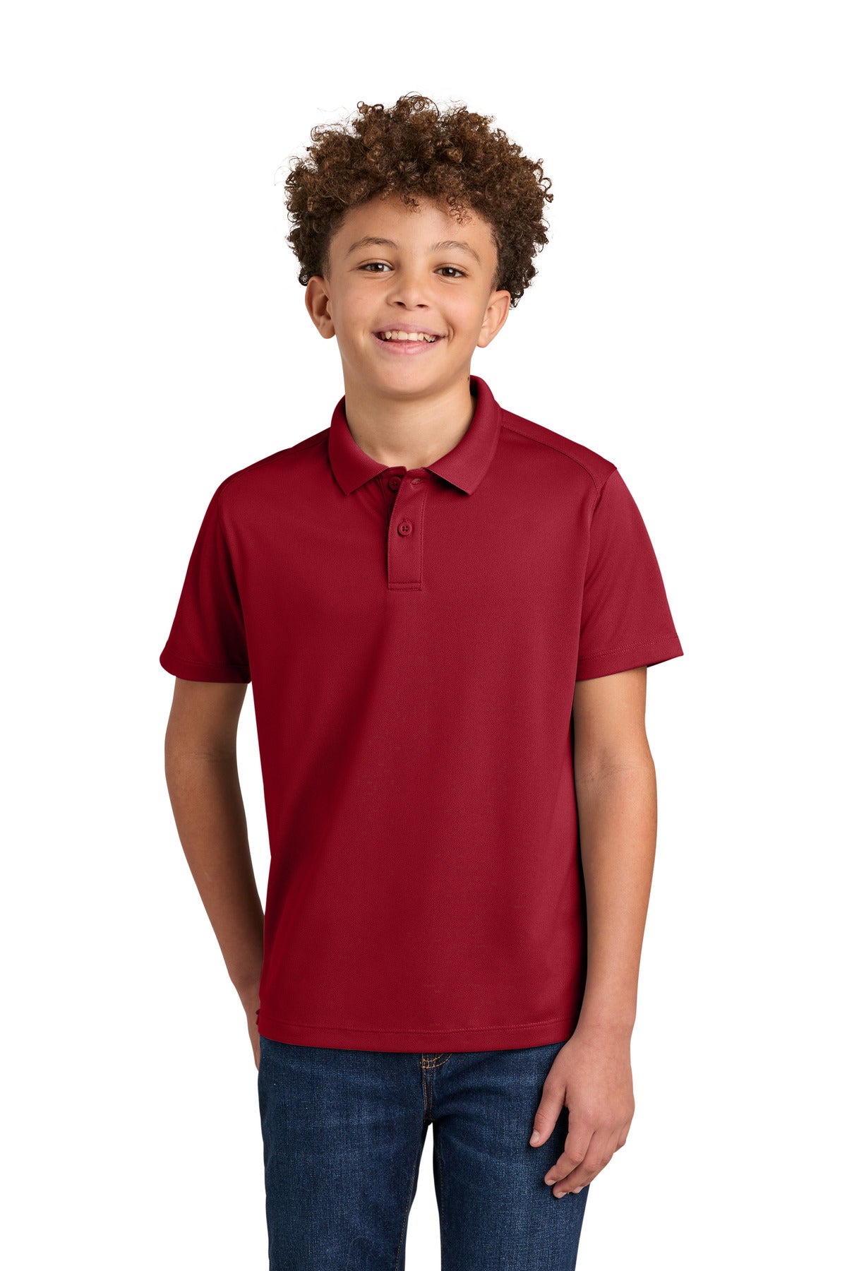 Custom Embroidery or DTF Print - Port Authority ®  Youth Wearever Performance Pique Polo Y240