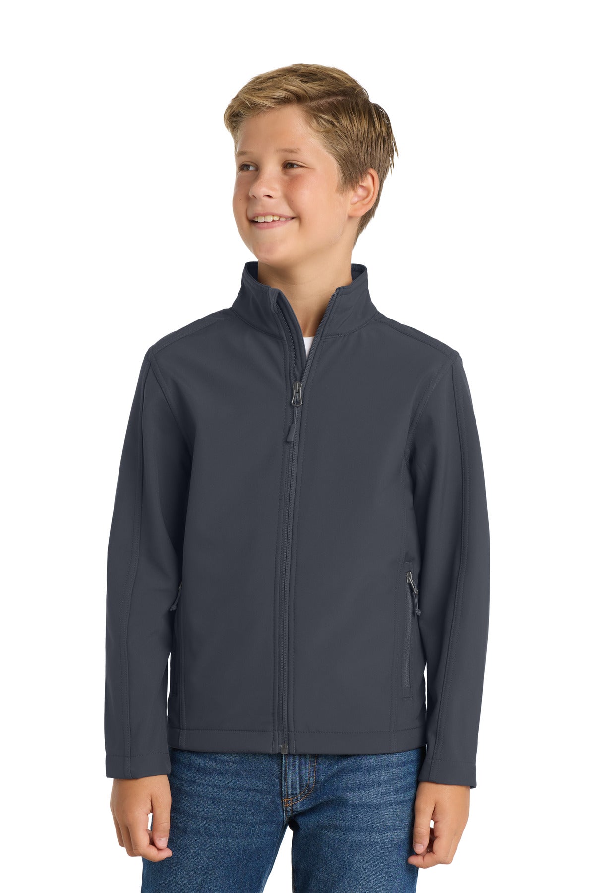 Custom Embroidery or DTF Print - Port Authority ®  Youth Core Soft Shell Jacket. Y317